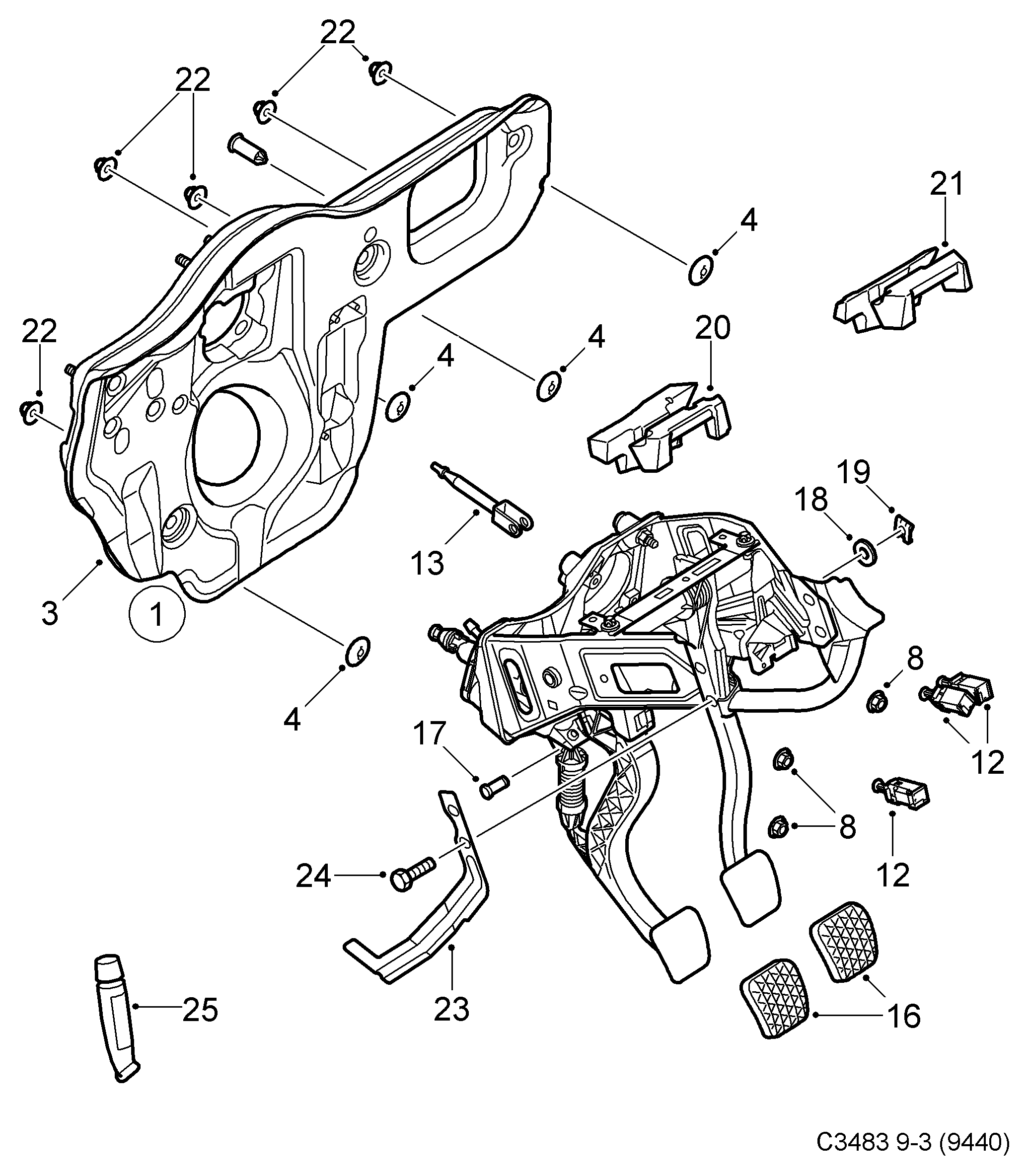 Chevrolet 9185906 - Jarruvalokatkaisin inparts.fi