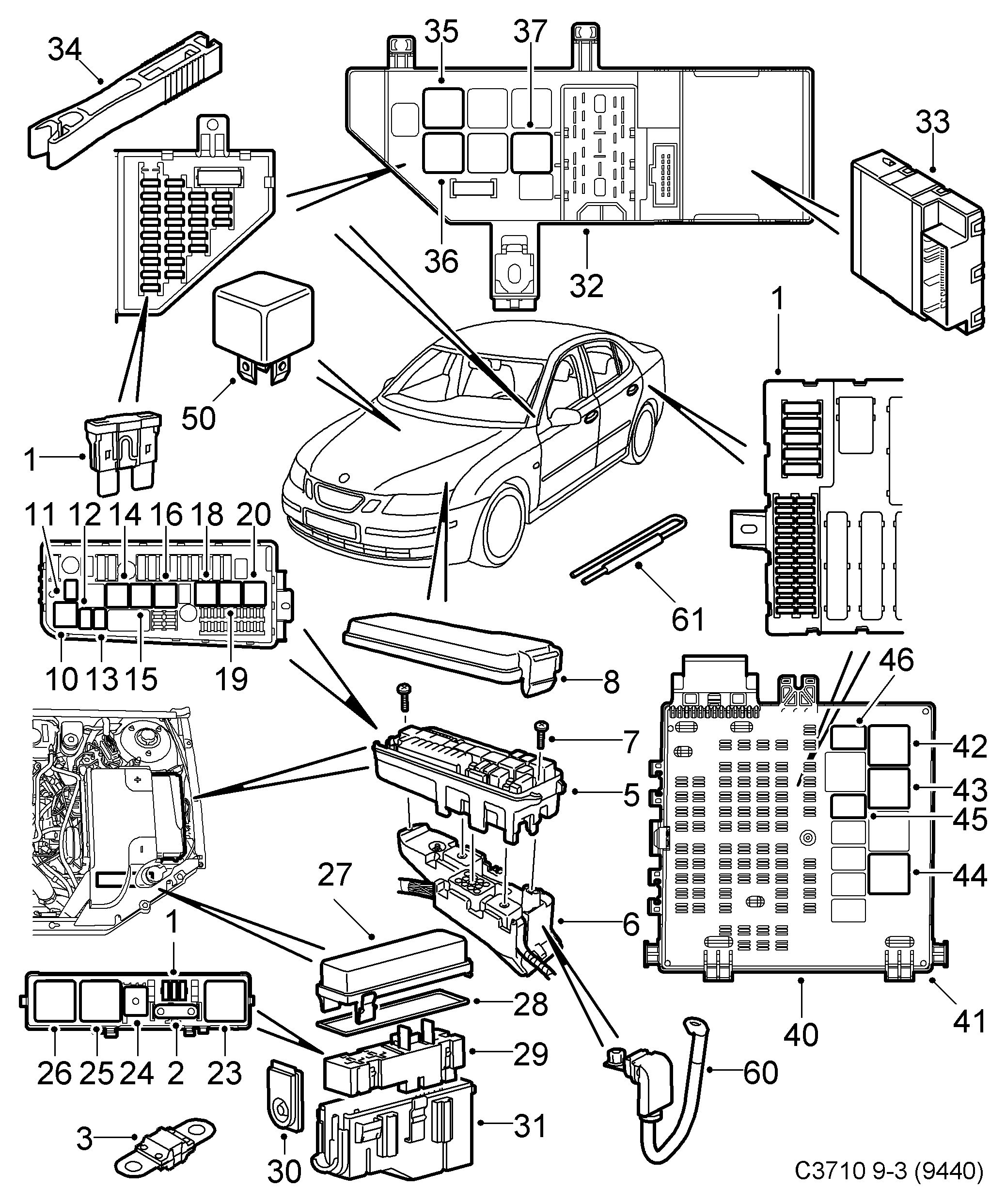 Opel 93172269 - Rele, työvirta inparts.fi