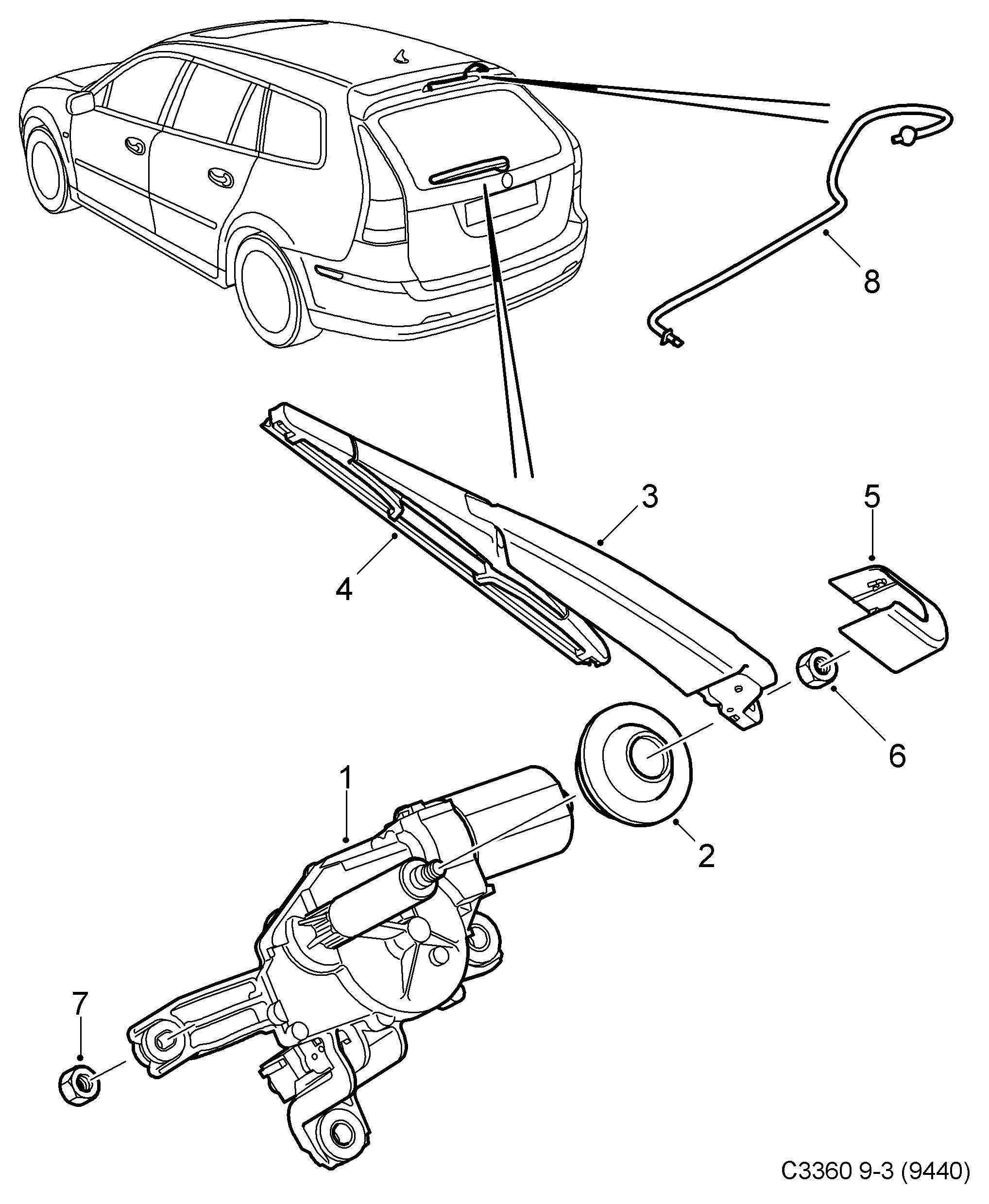 Vauxhall 93178860 - Kupu, pyyhkijänvarsi inparts.fi