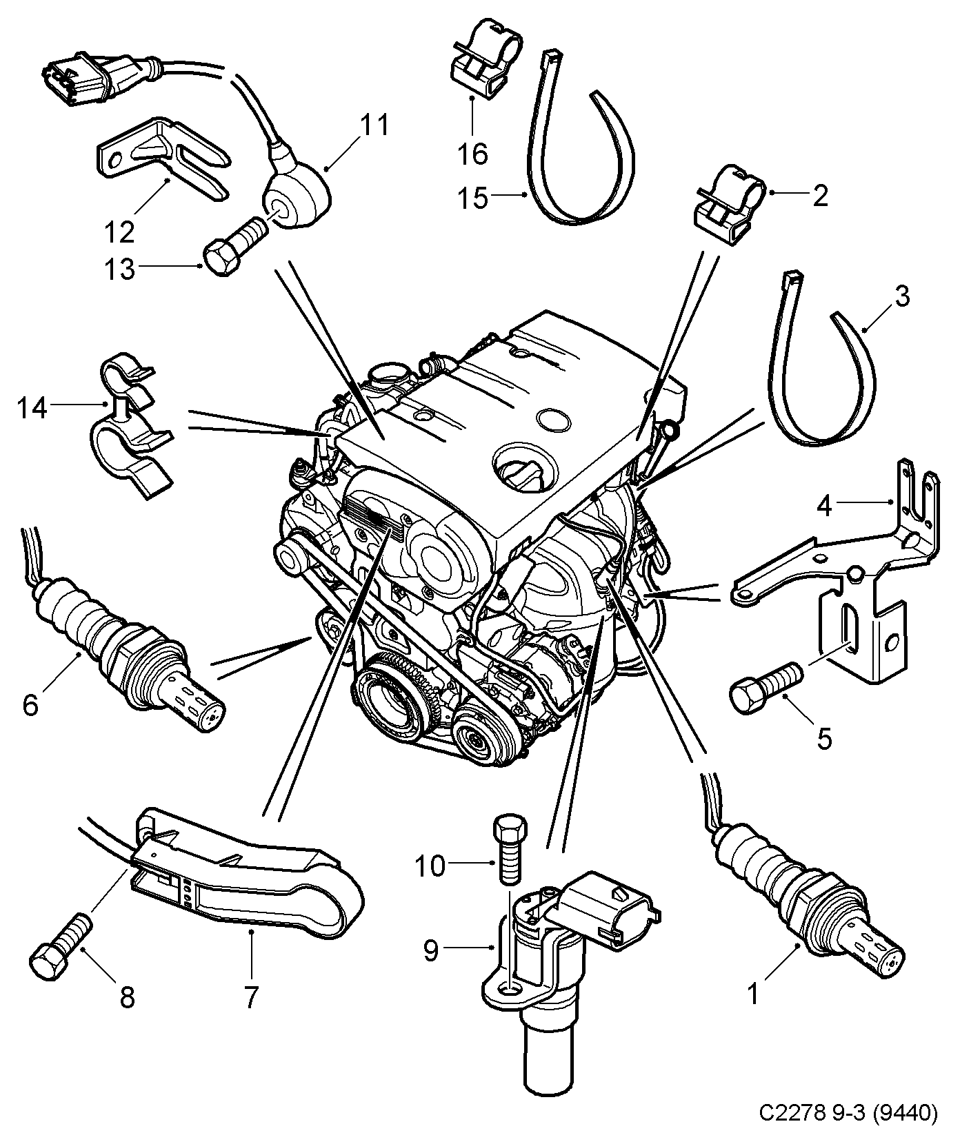 DAEWOO 9 115 115 - Crankshaft position sensor inparts.fi