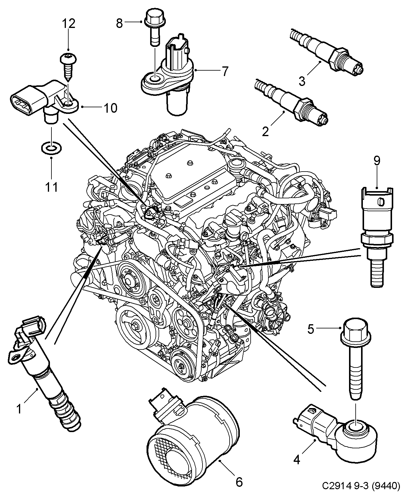 Vauxhall 12566778 - Tunnistin, jäähdytysnesteen lämpötila inparts.fi