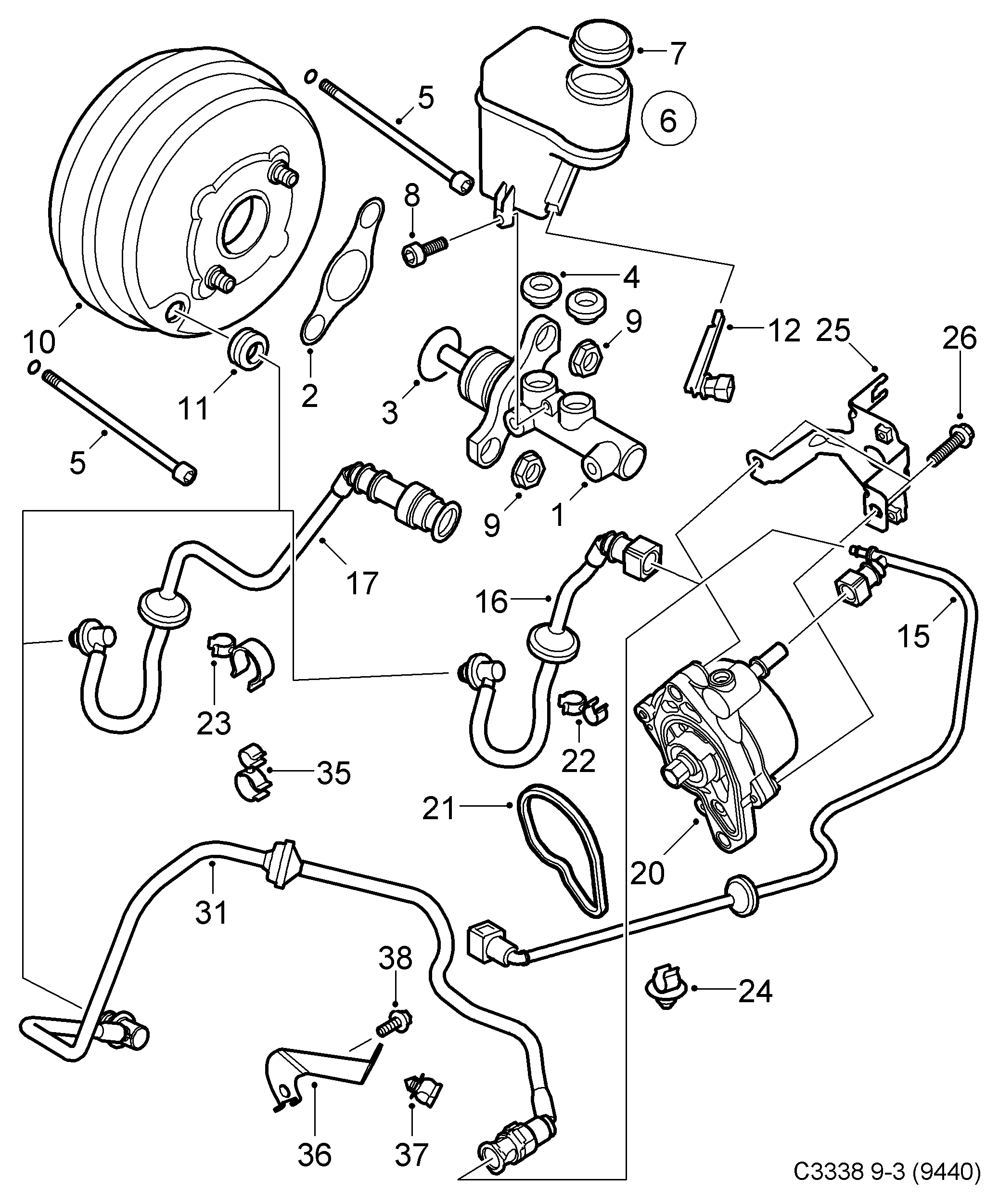 SAAB 93172094 - Korkki, jarrunestesäiliö inparts.fi