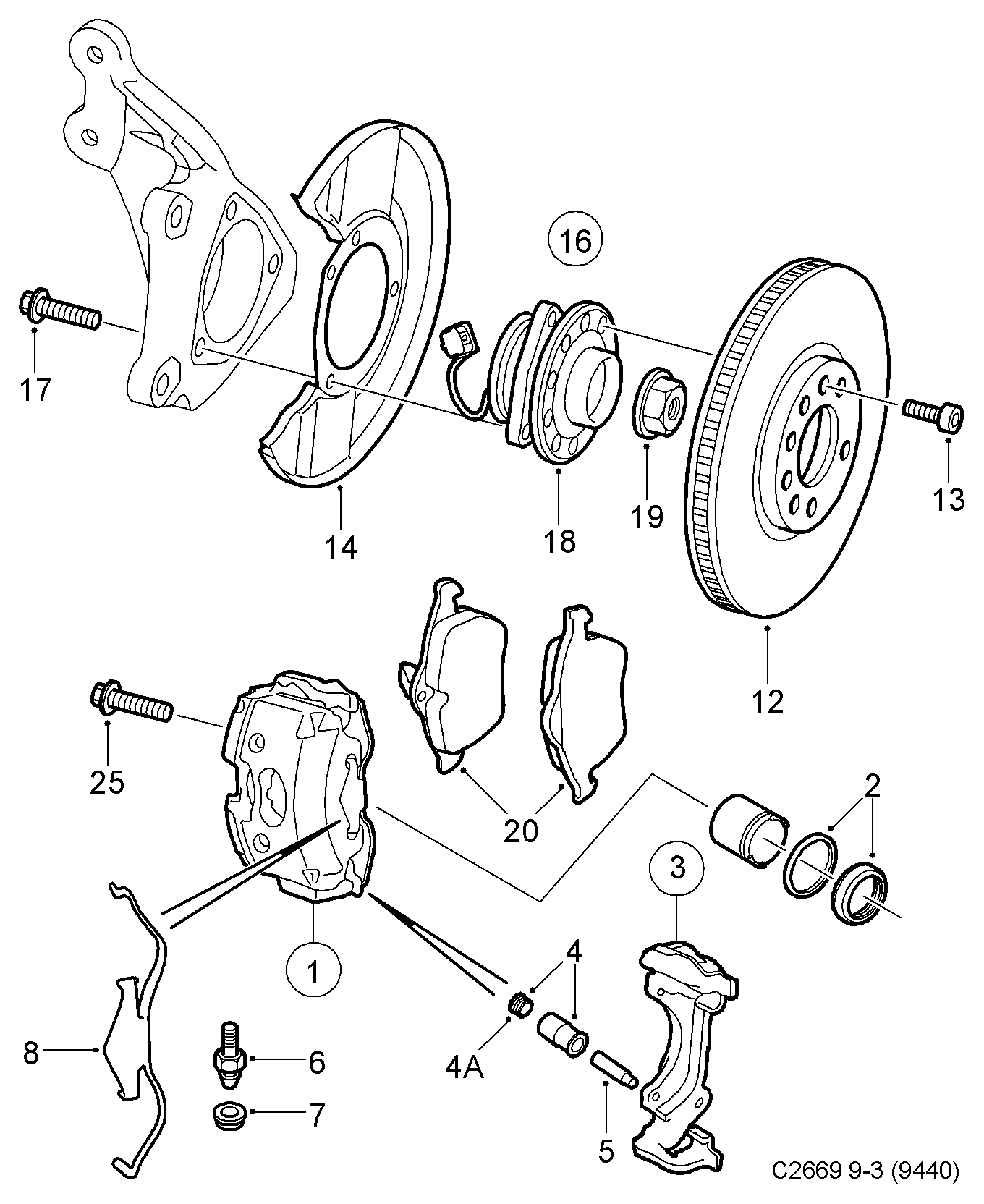 SAAB 90278945 - Ruuvi, jarrulevy inparts.fi