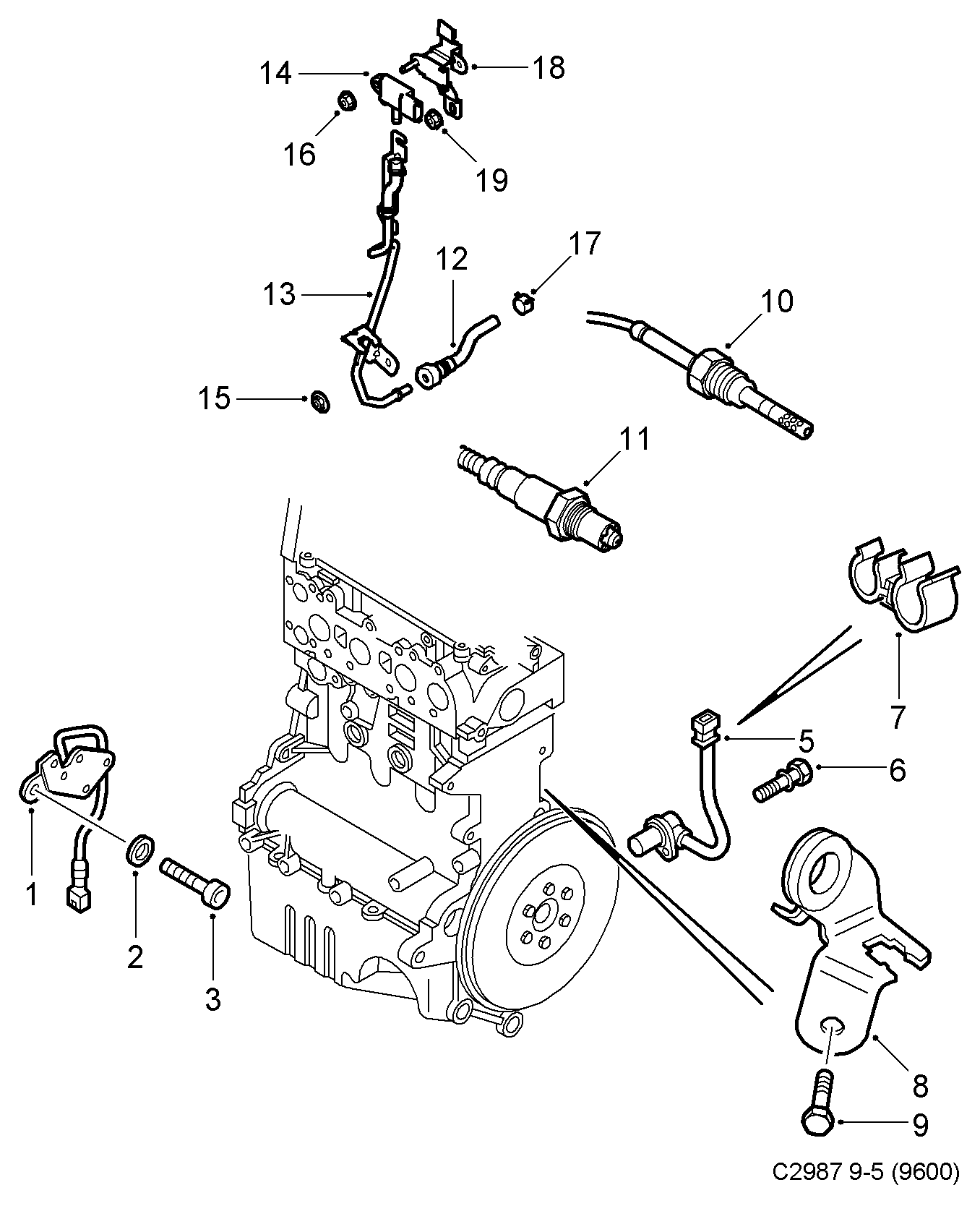 Opel 93179391 - Tunnistin, nopeus / kierrosluku inparts.fi