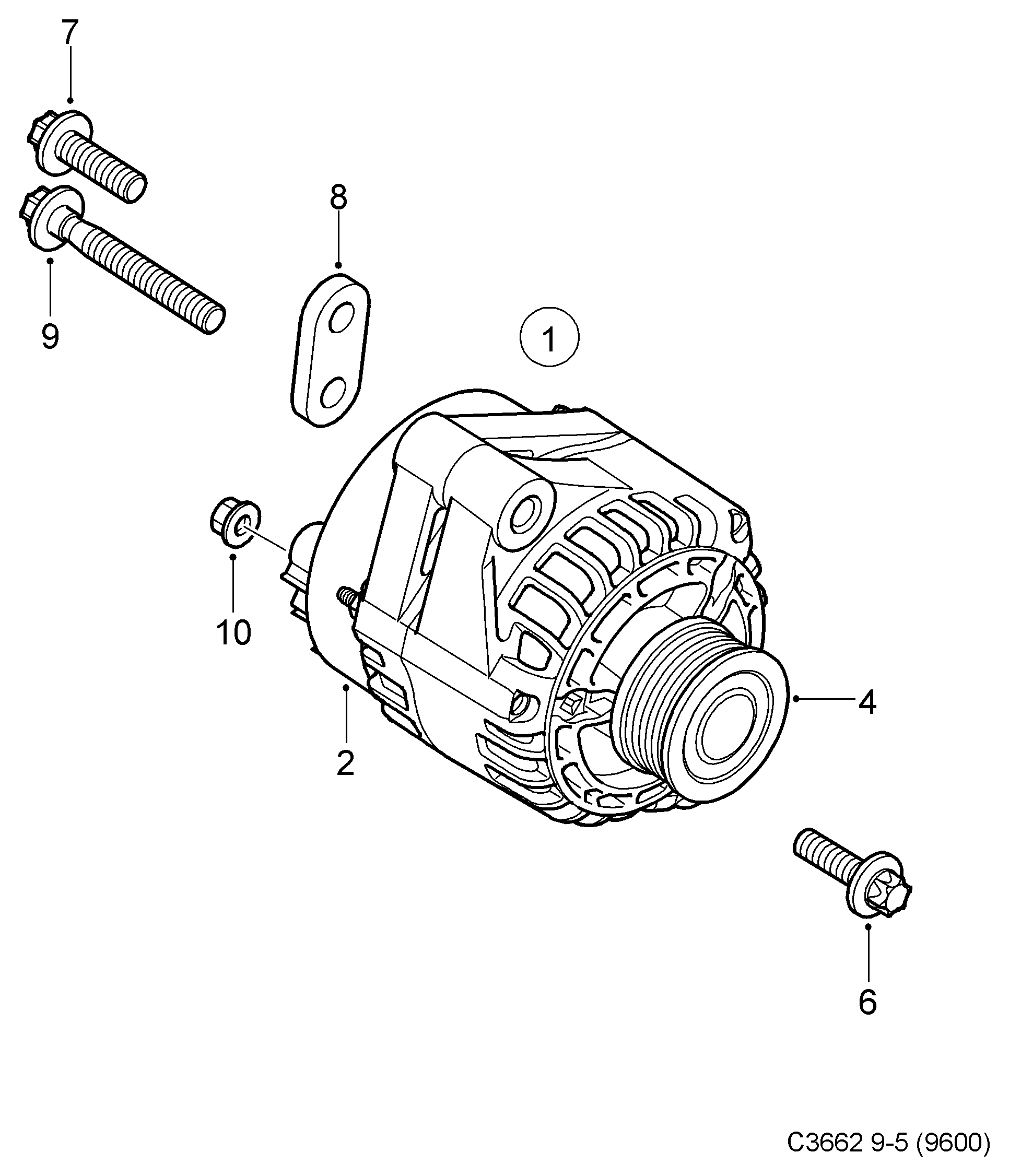 Opel 12759595 - Laturi inparts.fi