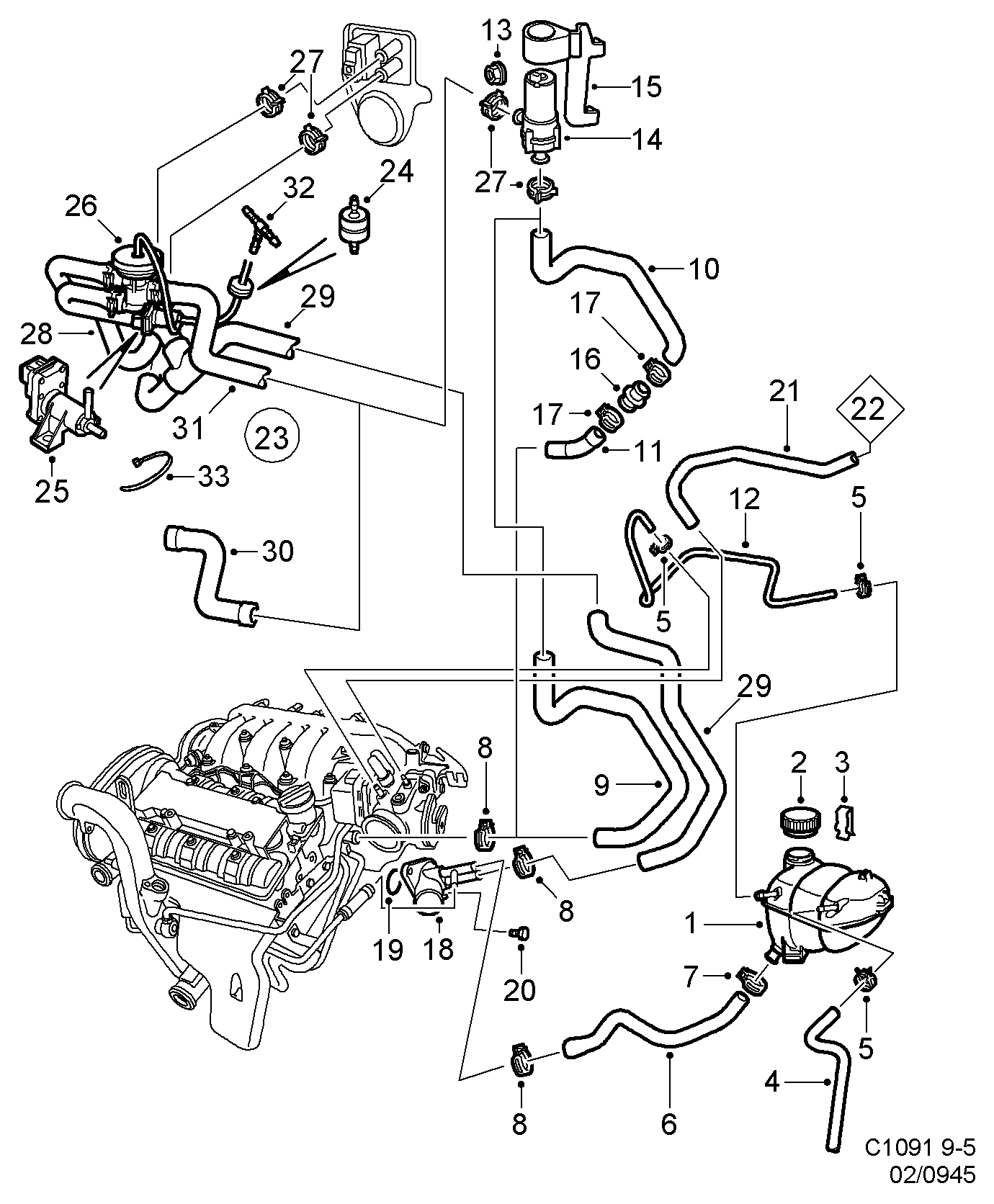 Opel 4395513 - Korkki, paisuntasäiliö inparts.fi