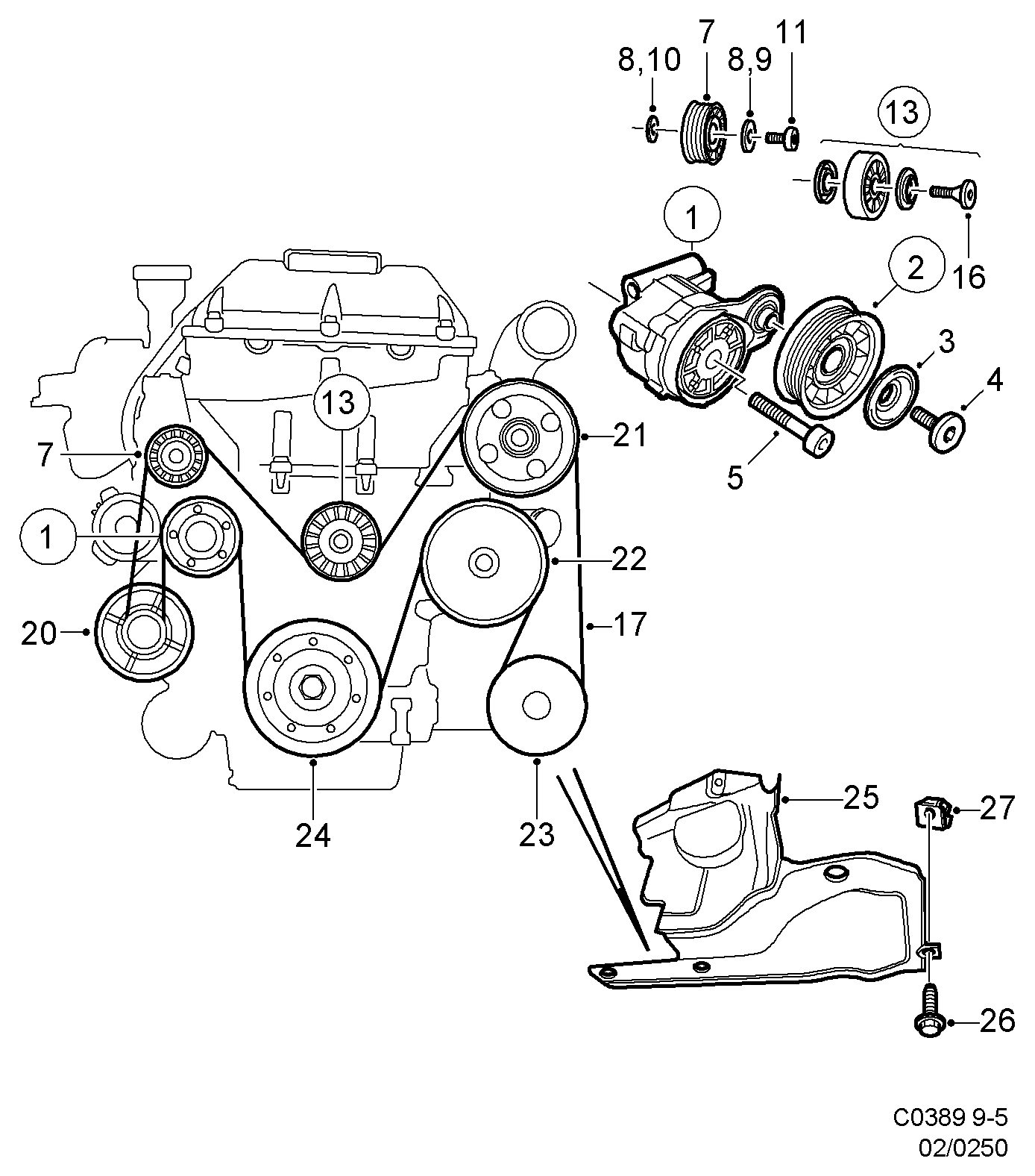 Mercedes-Benz 4896312 - Moniurahihna inparts.fi