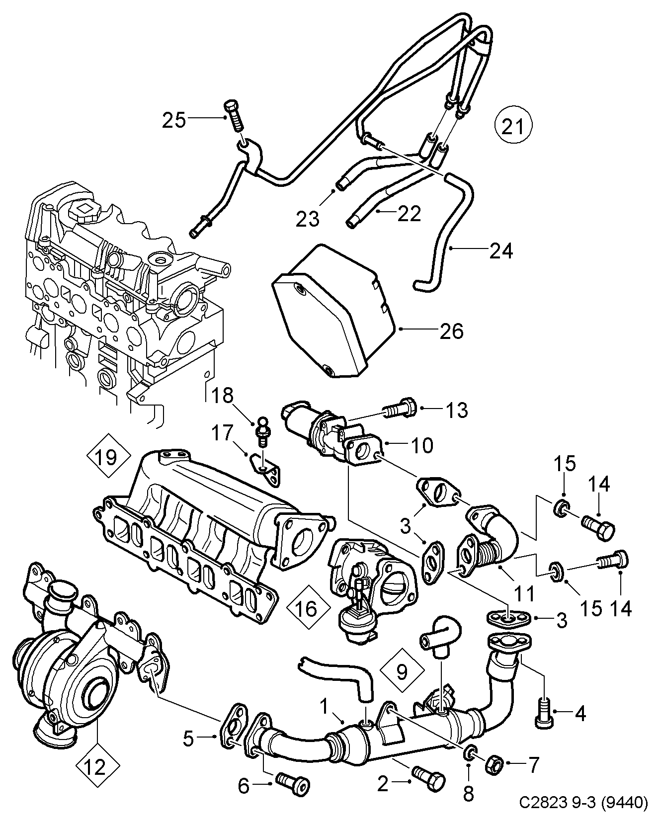 FIAT 55215032 - Venttiili, pakokaasun kierrätys inparts.fi