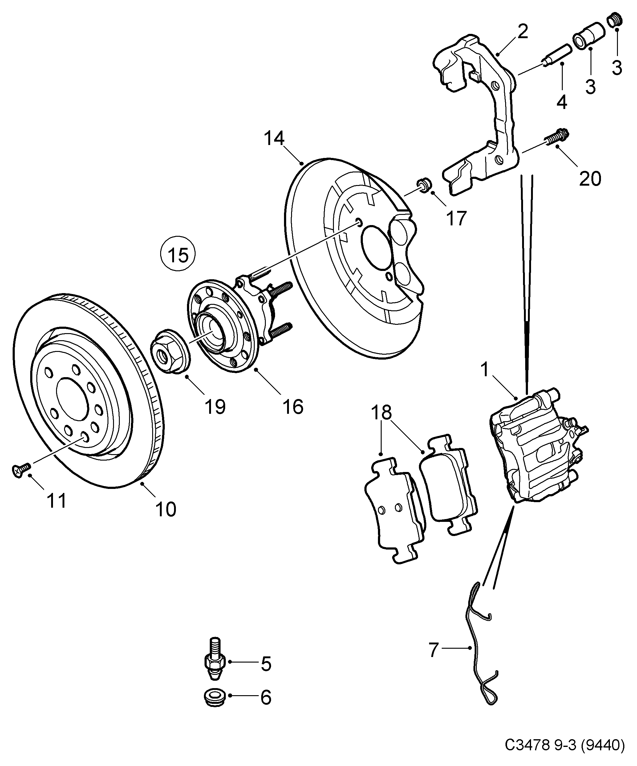 Opel 93186387 - Pyöränlaakerisarja inparts.fi