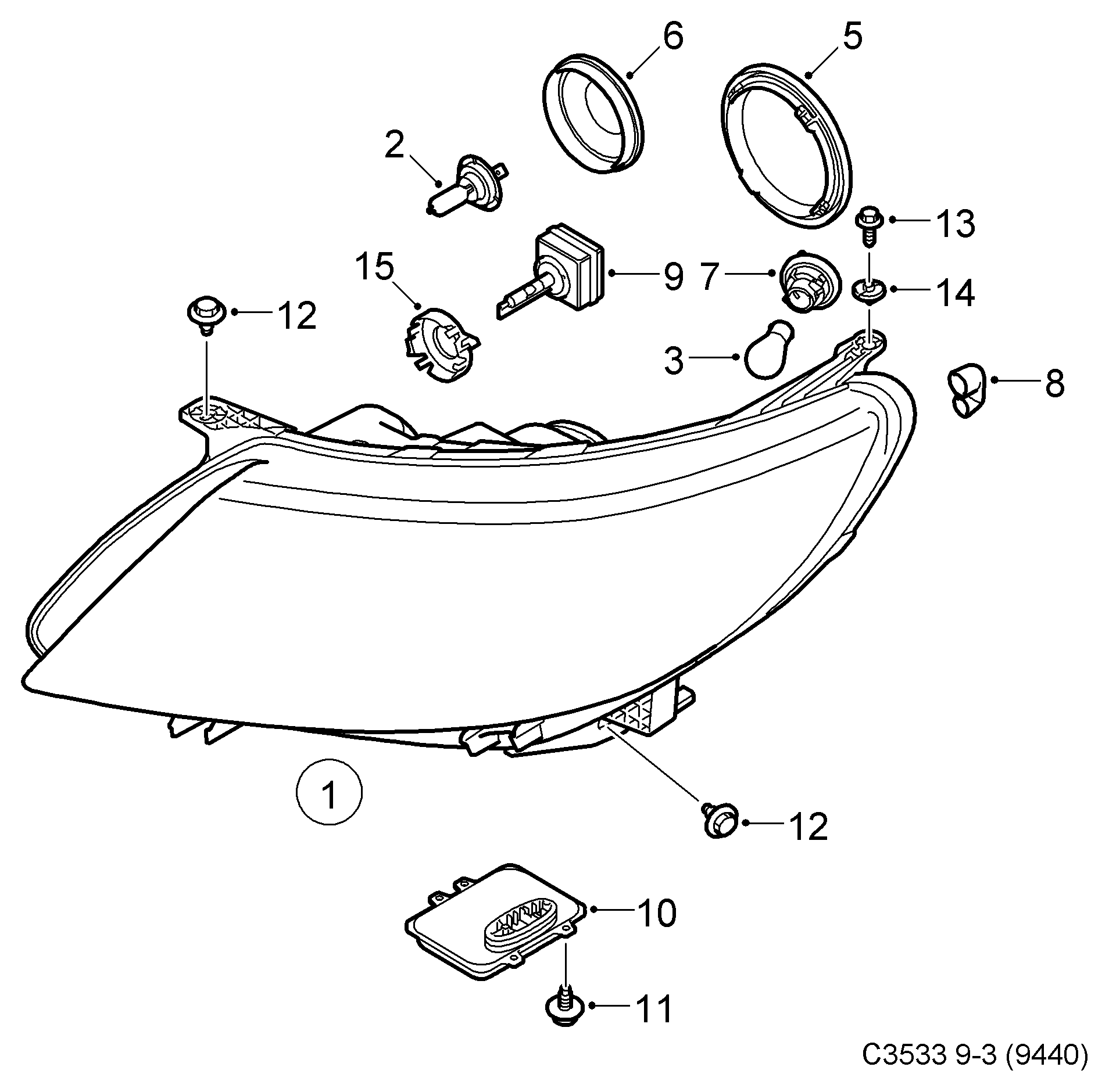 Opel 93 175 452 - Polttimo, kaukovalo inparts.fi