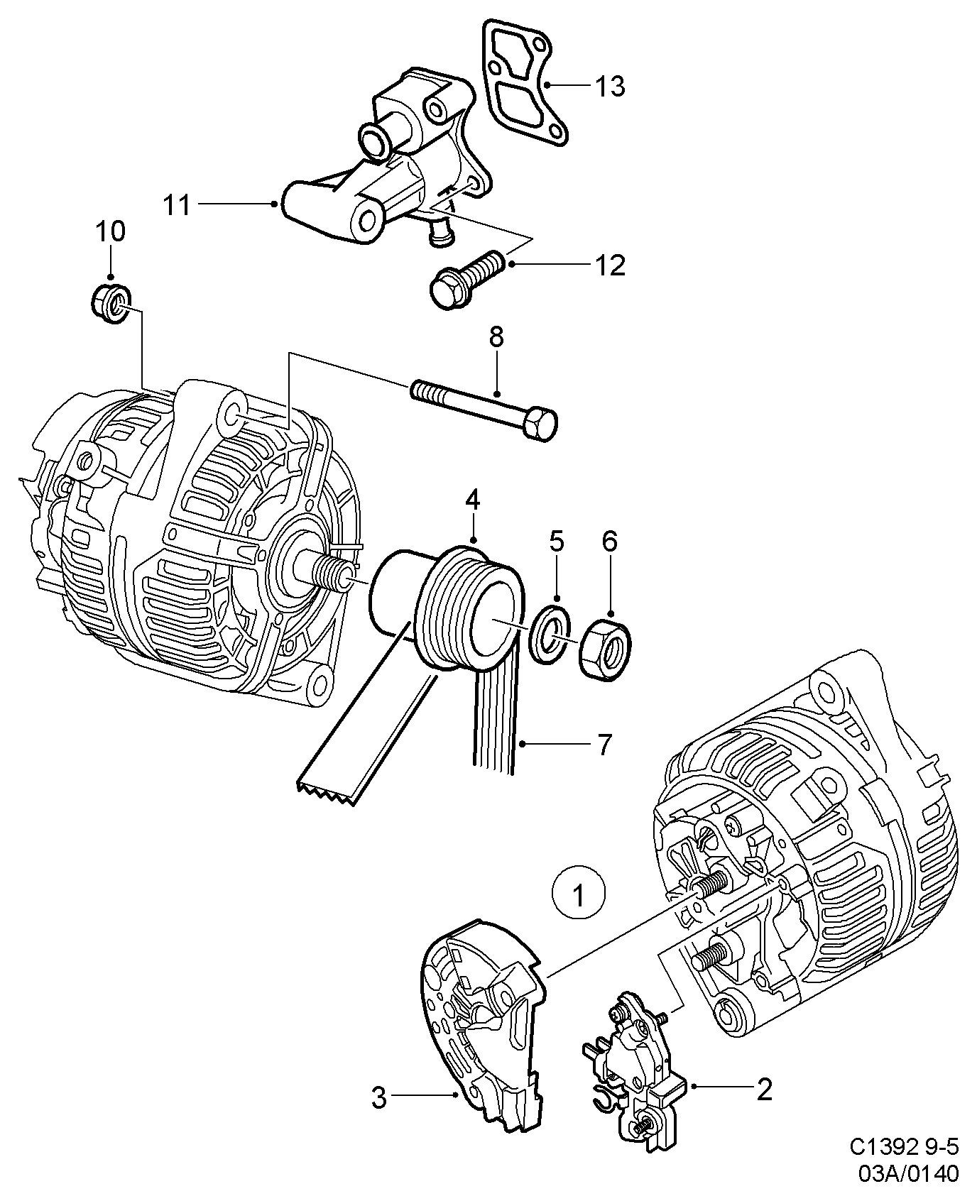 Opel 54 70 513 - Laturi inparts.fi