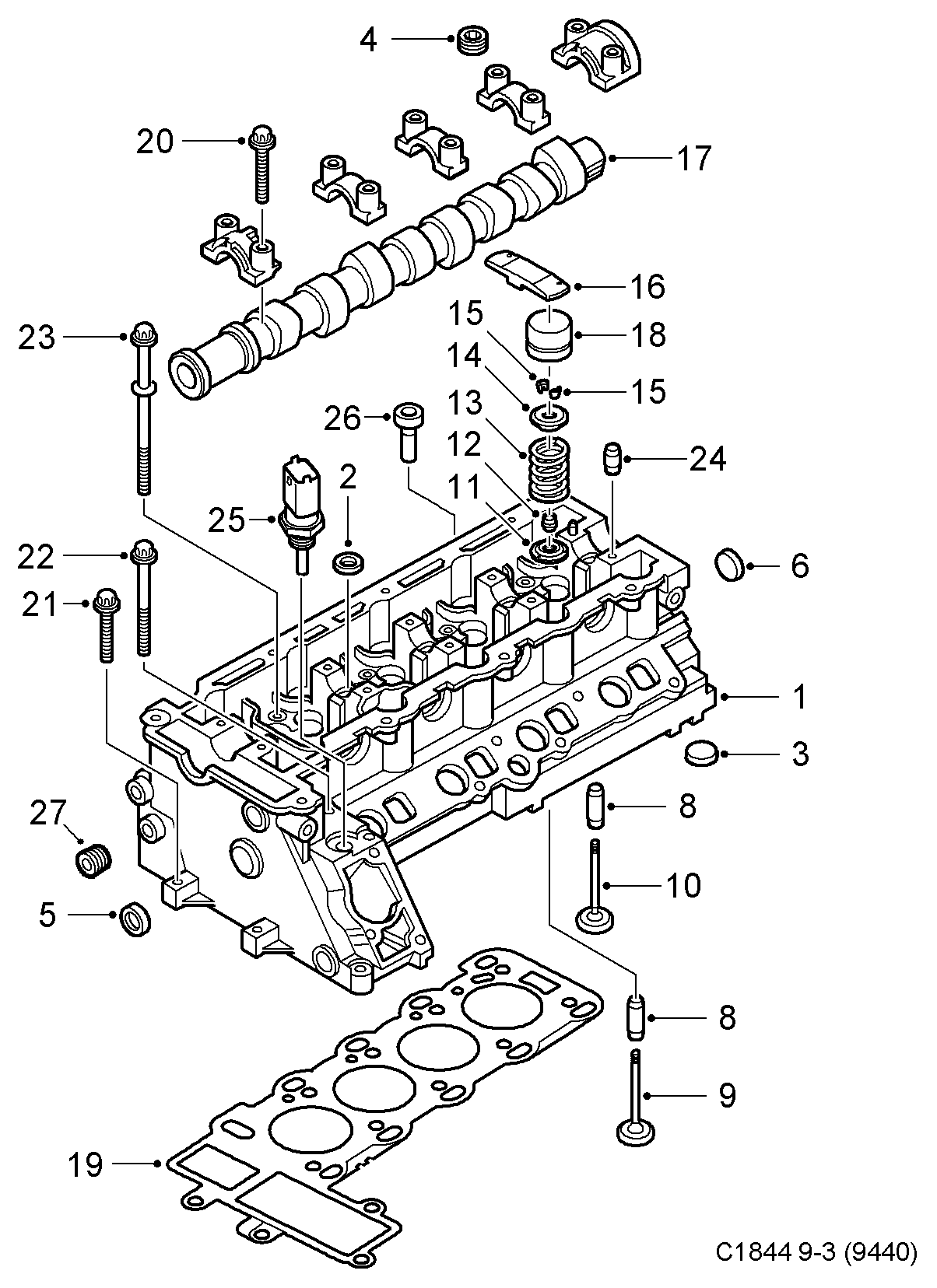 Opel 90540459 - Tiiviste, sylinterikansi inparts.fi