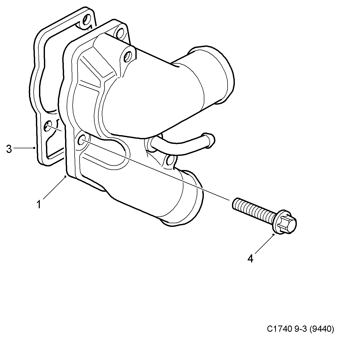 Vauxhall 90502878 - Tiiviste, termostaatin kotelo inparts.fi