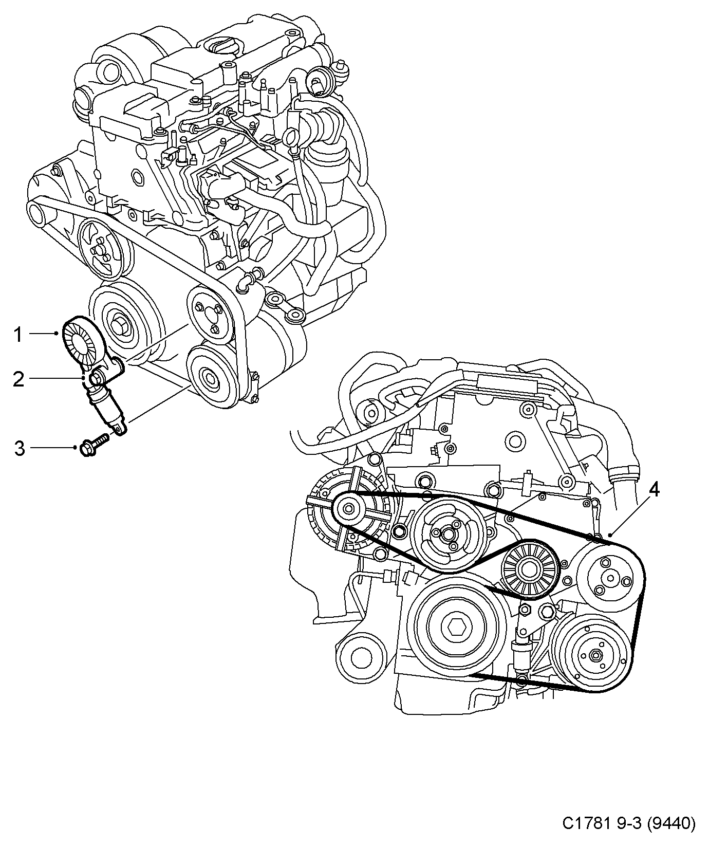 SAAB 9180809 - Ohjainrulla, moniurahihna inparts.fi