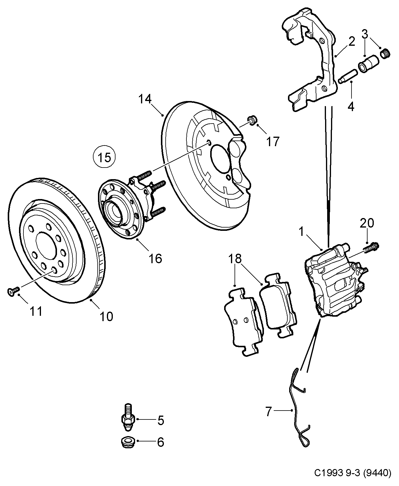 Vauxhall 11093893 - Ruuvi, jarrulevy inparts.fi