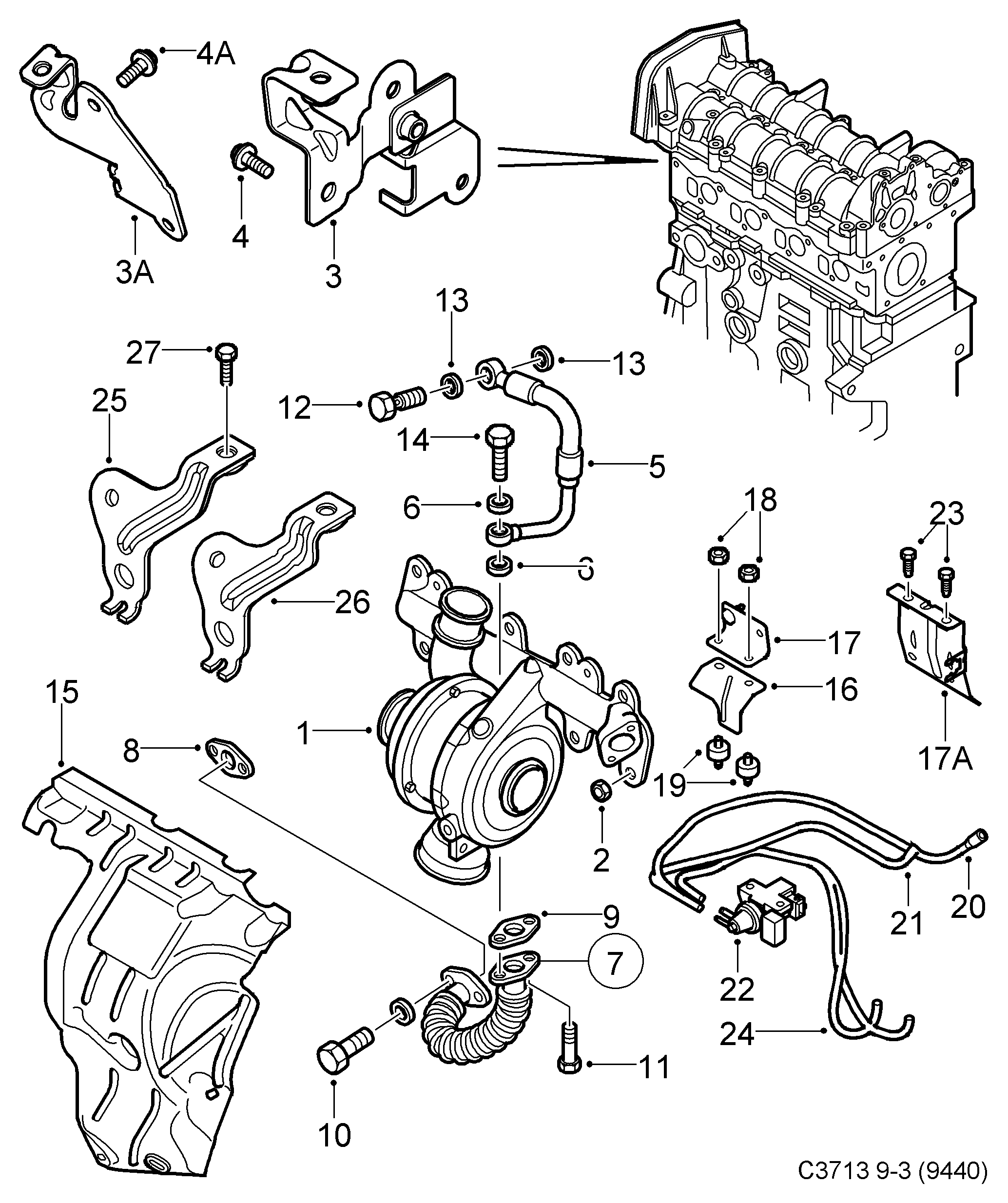 FIAT 93184790 - Asennussarja, turboahdin inparts.fi