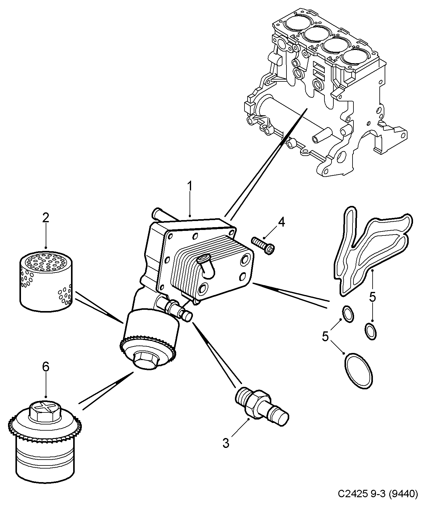 Vauxhall 93177490 - Tunnistin, öljynpaine inparts.fi