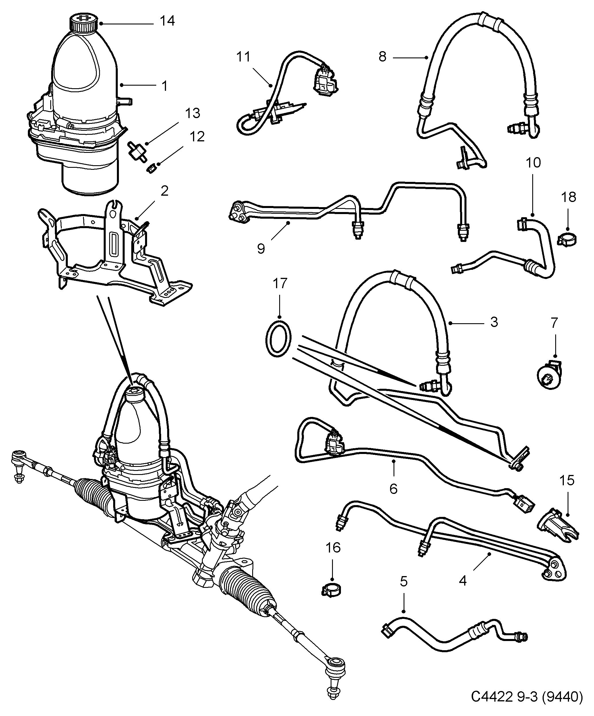 Opel 93180406 - Hydrauliikkapumppu, ohjaus inparts.fi