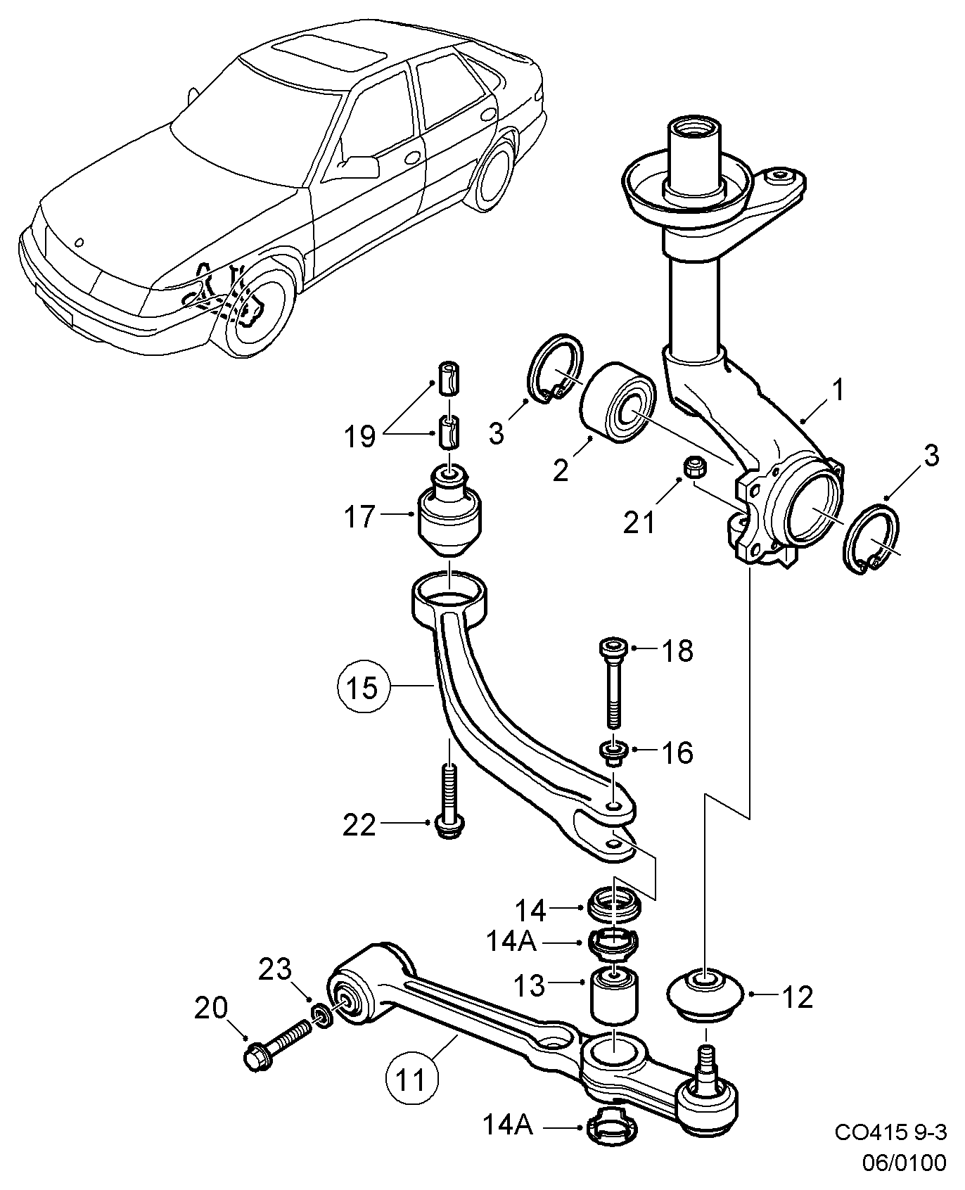 SAAB 4345450 - Pyöränlaakerisarja inparts.fi