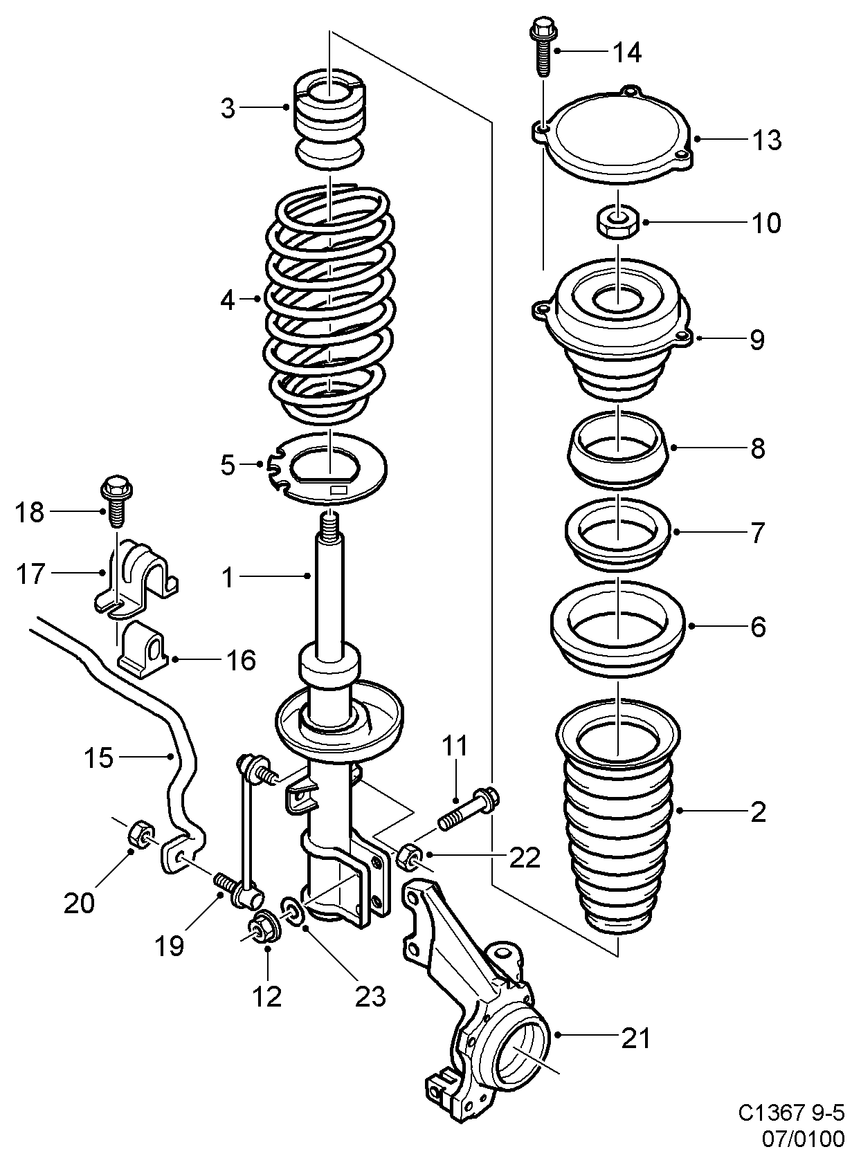 SAAB 4566634 - Iskunvaimennin inparts.fi