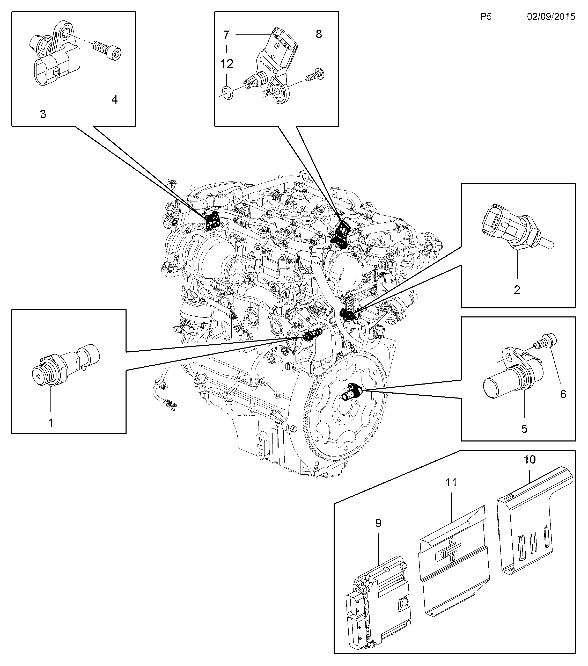 Opel 13 38 357 - Tunnistin, jäähdytysnesteen lämpötila inparts.fi