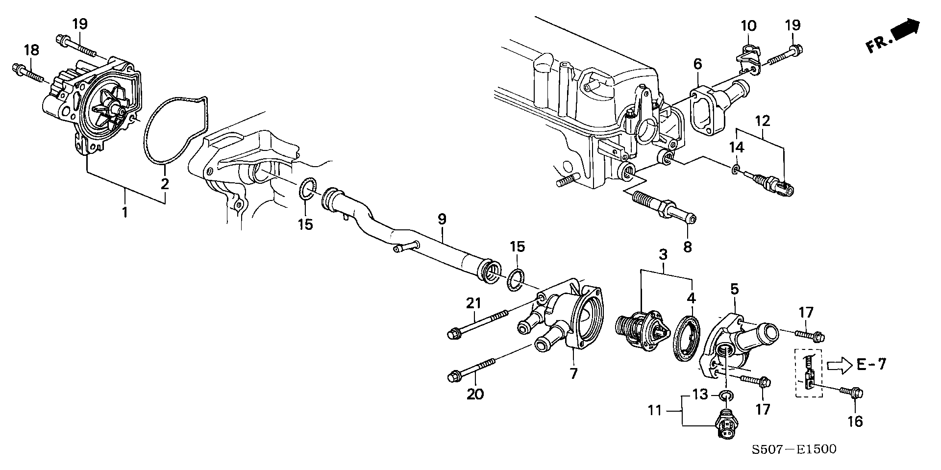 Honda 37870P7A005 - Tunnistin, jäähdytysnesteen lämpötila inparts.fi