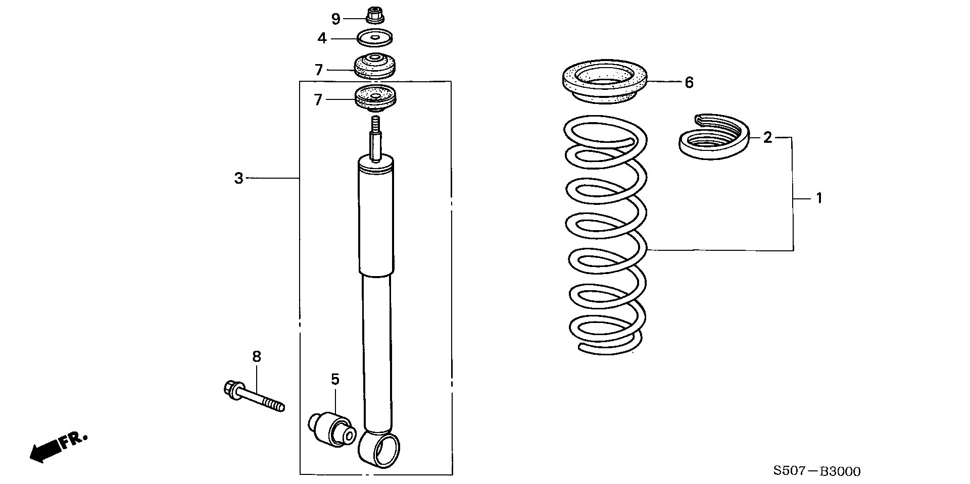 Honda 52610-S50-G02 - Iskunvaimennin inparts.fi