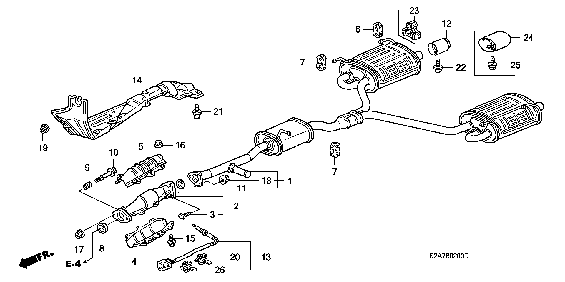 Honda 18215-S2A-000 - Laakerin holkki, vakaaja inparts.fi