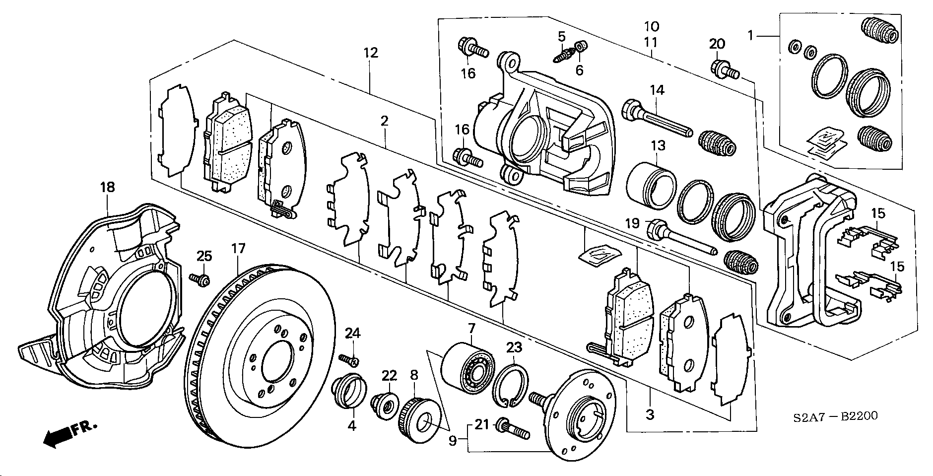 Honda 45216SR3V01 - Mäntä, jarrusatula inparts.fi