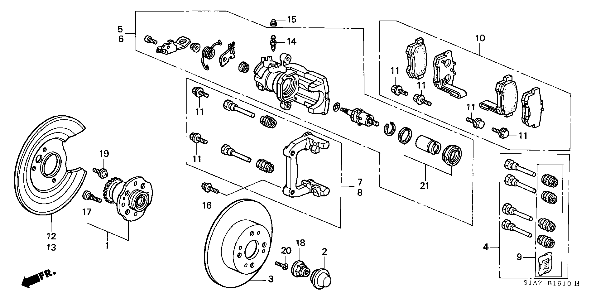 Honda 42510S1AE10 - Jarrulevy inparts.fi