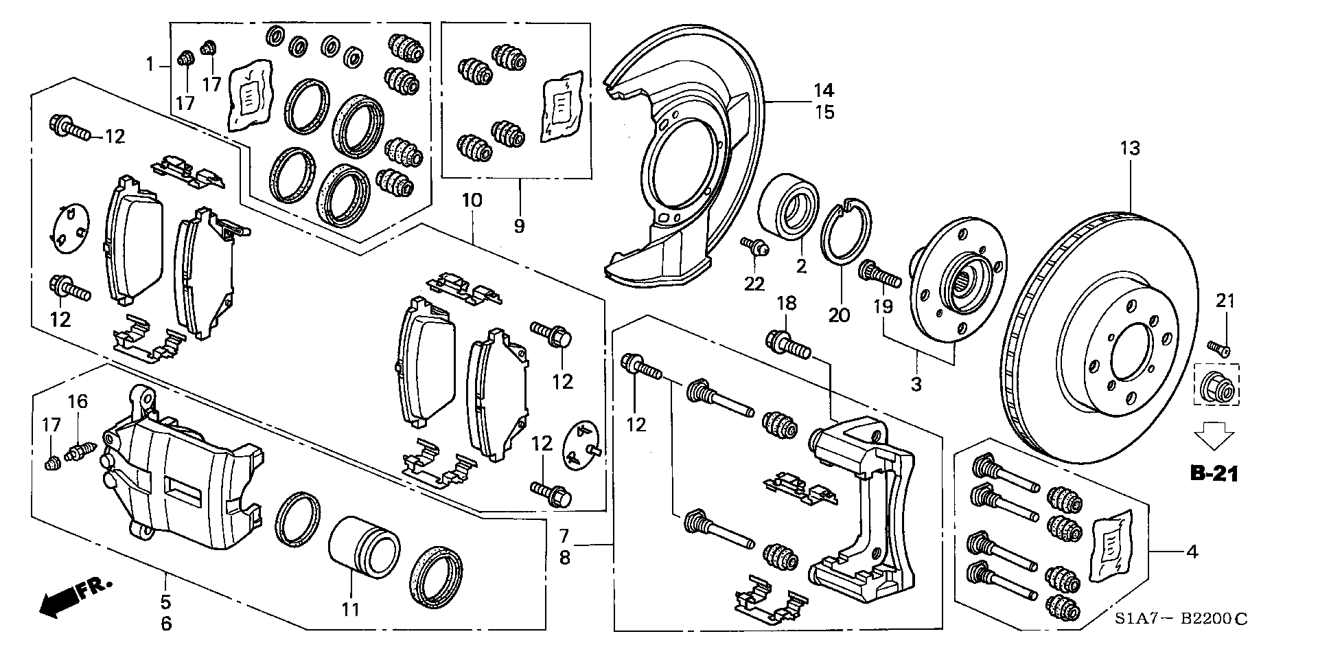 Honda 45012S1AE01 - Jarrusatula inparts.fi