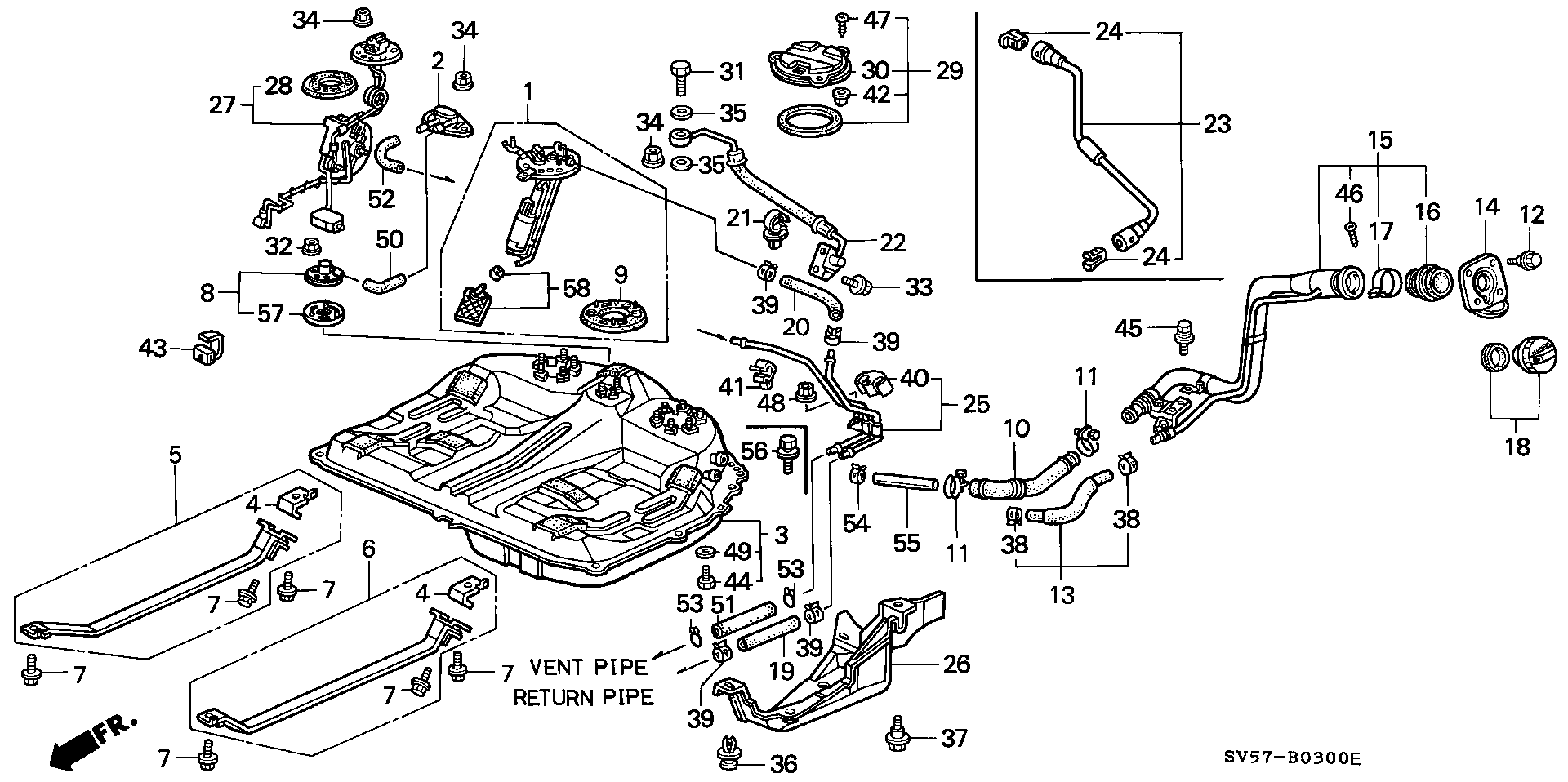 FORD 17040-SV4-A30 - Polttoainepumppu inparts.fi