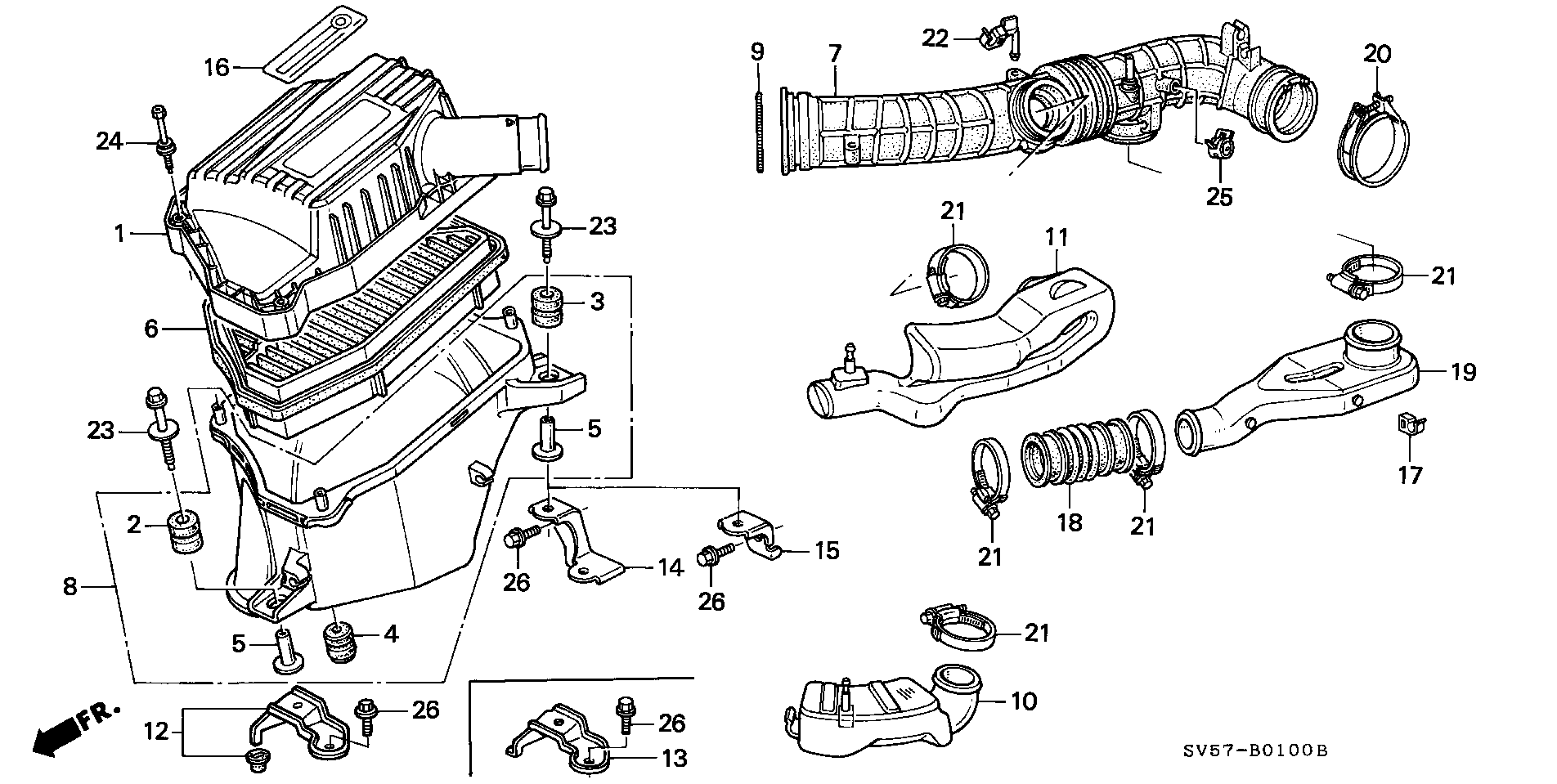 Honda 17220-P0A-A00 - Ilmansuodatin inparts.fi