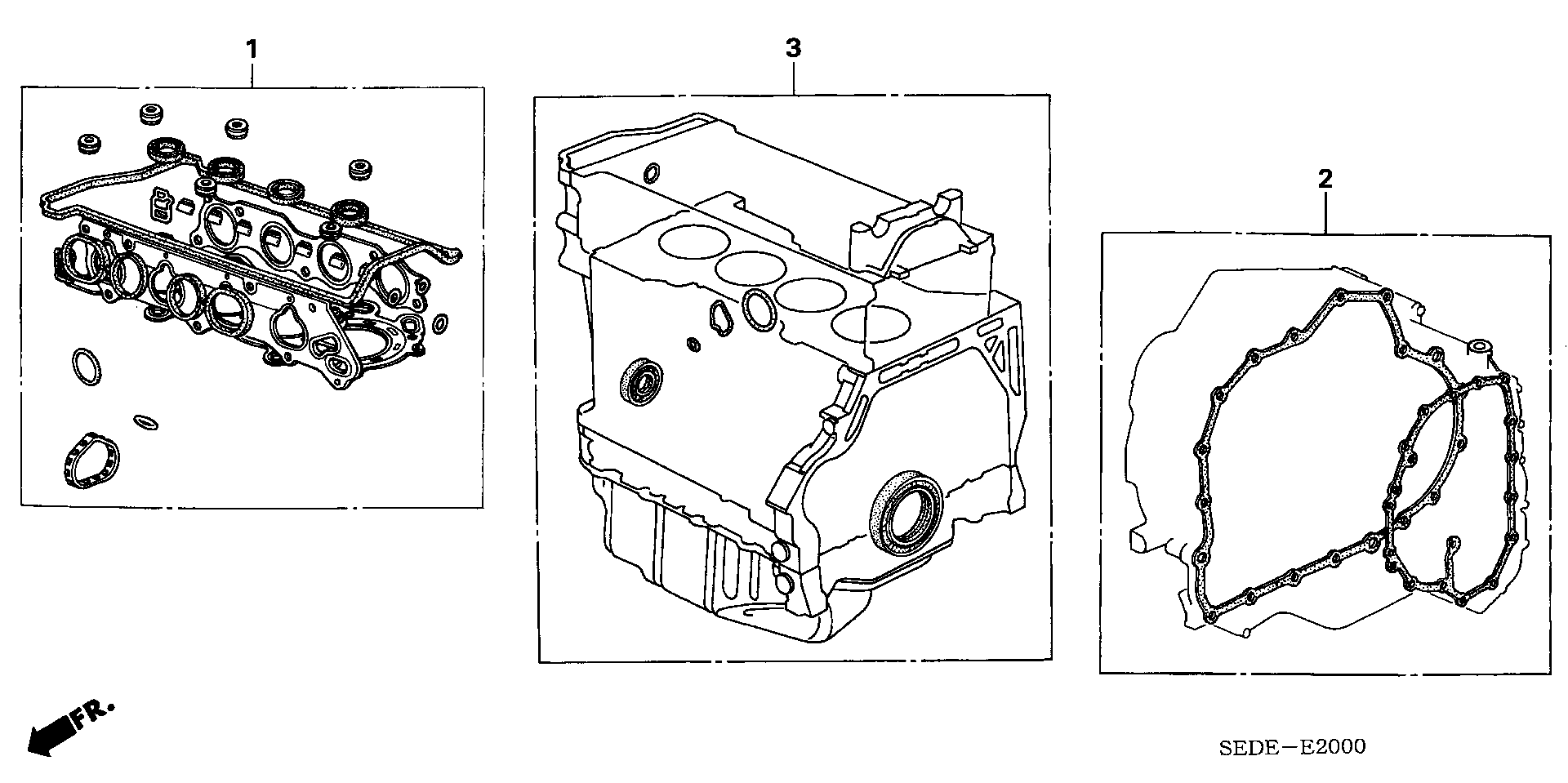 Honda 06114-RBA-010 - Tiivistesarja, kampikammio inparts.fi