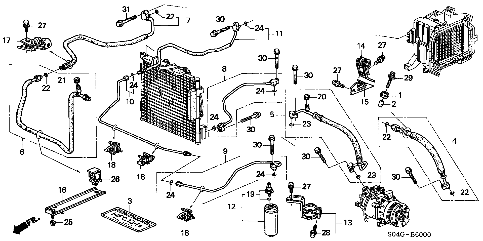 Honda 80 351 S04 901 - Kuivain, ilmastointilaite inparts.fi