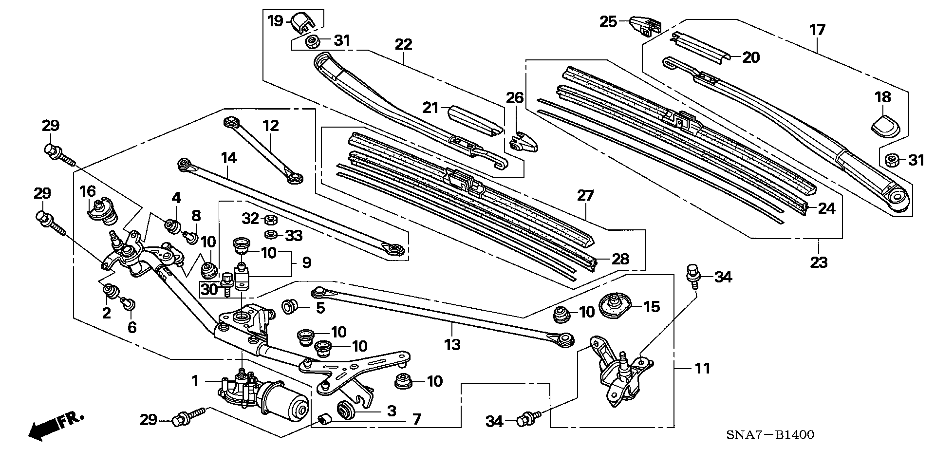 Honda 76622SNAA01 - Pyyhkijänsulka inparts.fi