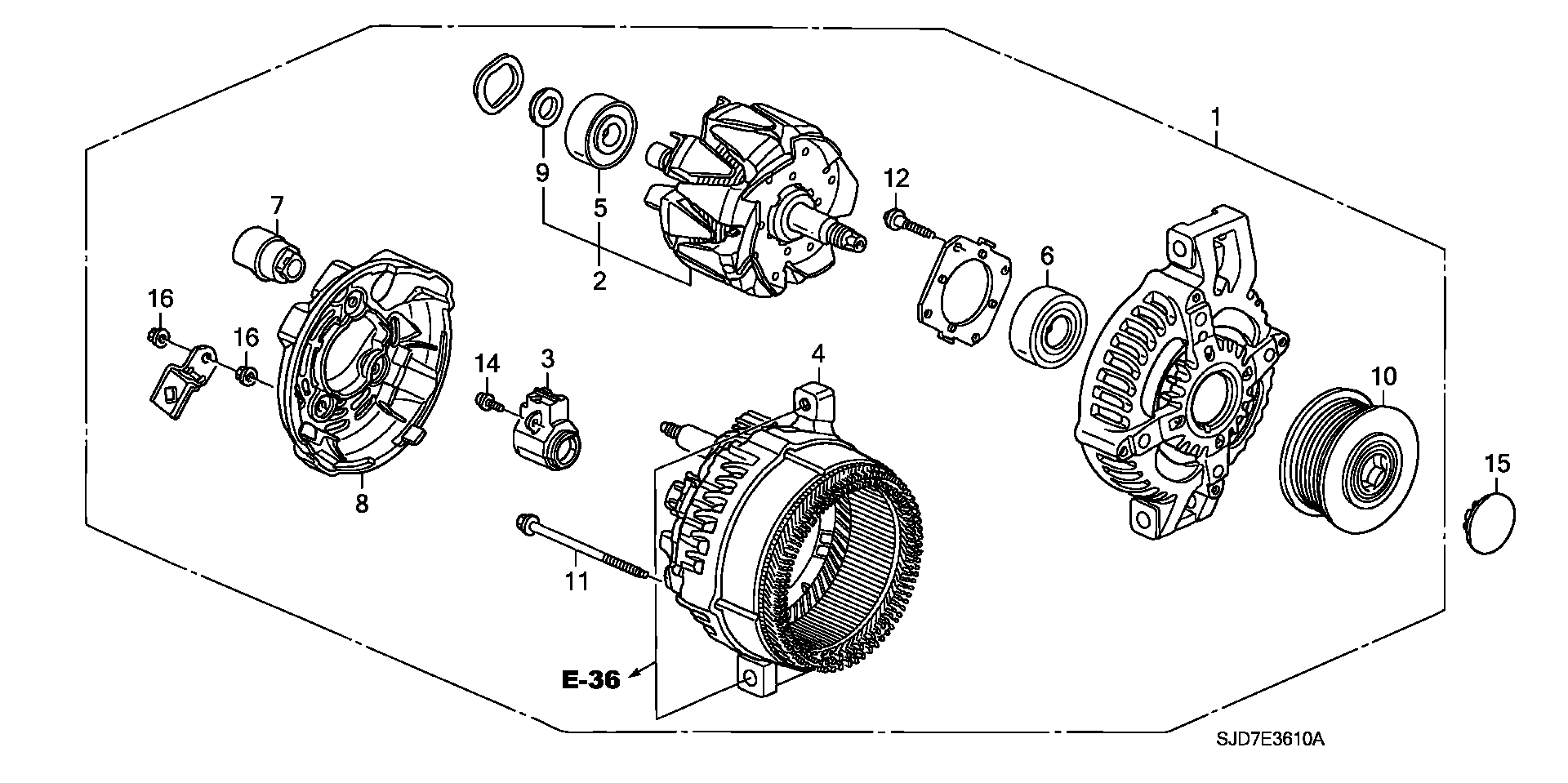 Suzuki 31100RBDE02 - Laturi inparts.fi