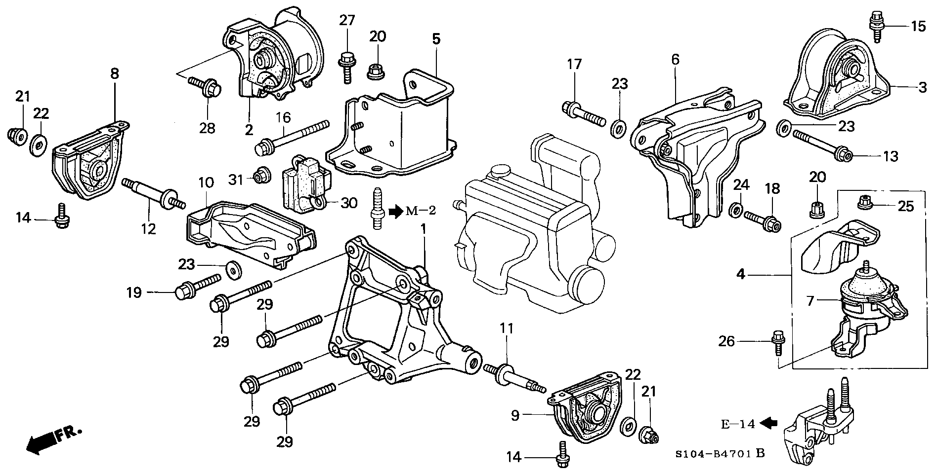 Honda 50810ST7000 - Moottorin tuki inparts.fi