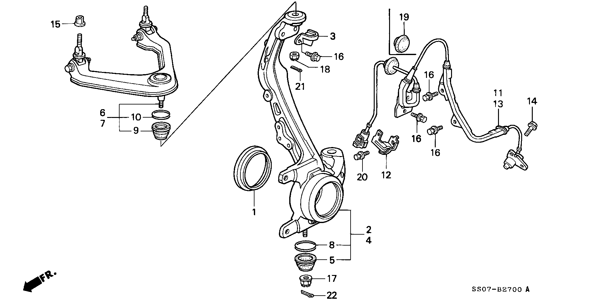 Honda 51450-SS0-A01 - Tukivarsi, pyöräntuenta inparts.fi