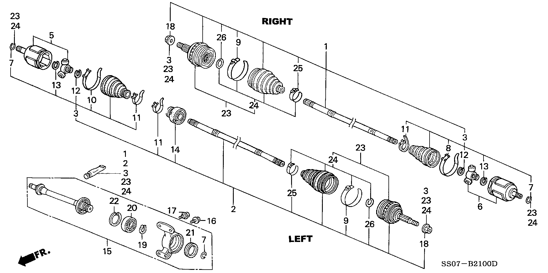 Honda 44017-SS0-000 - Paljekumi, vetoakseli inparts.fi