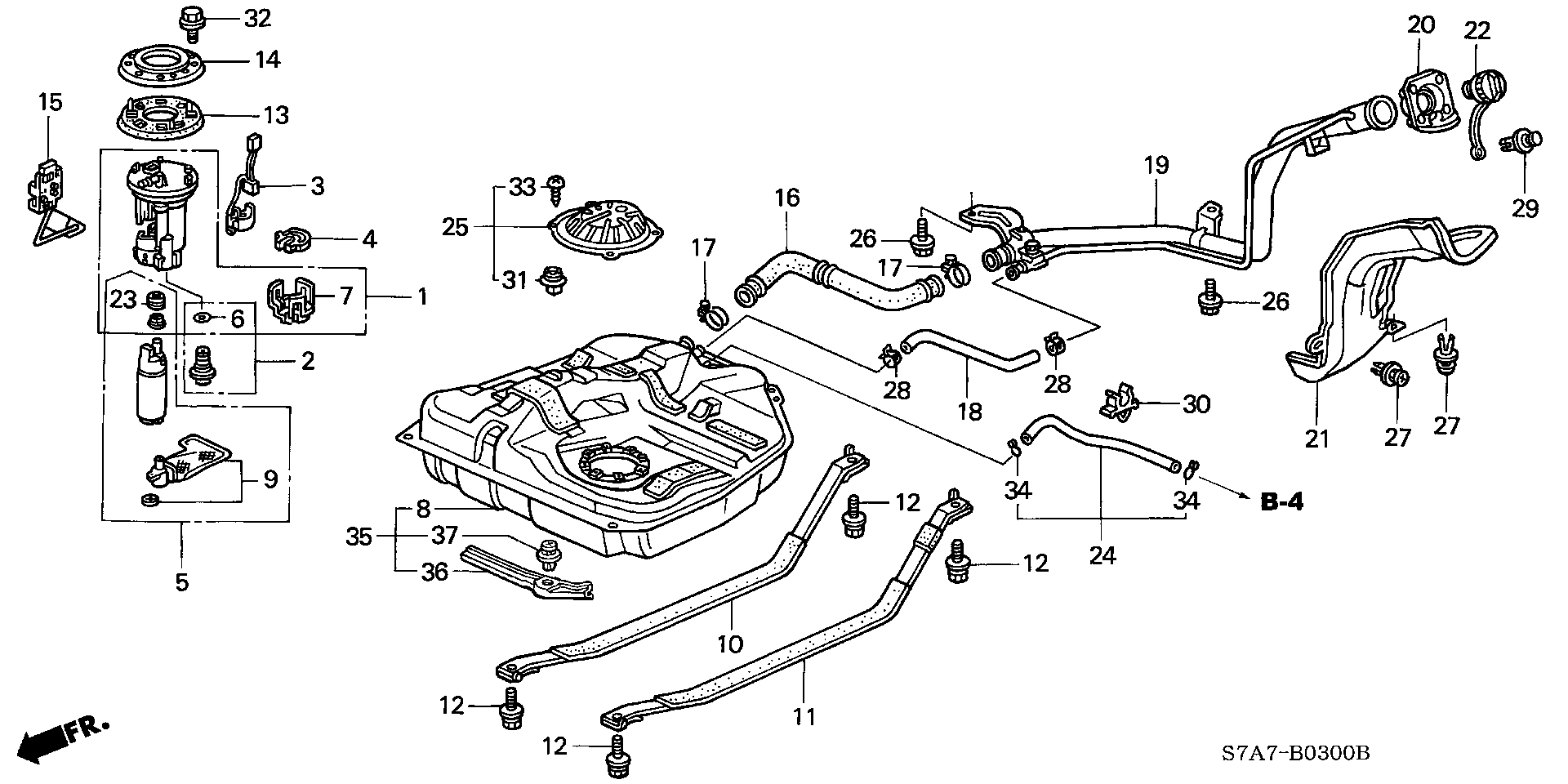 Honda 16010-S7A-931 - Polttoainesuodatin inparts.fi