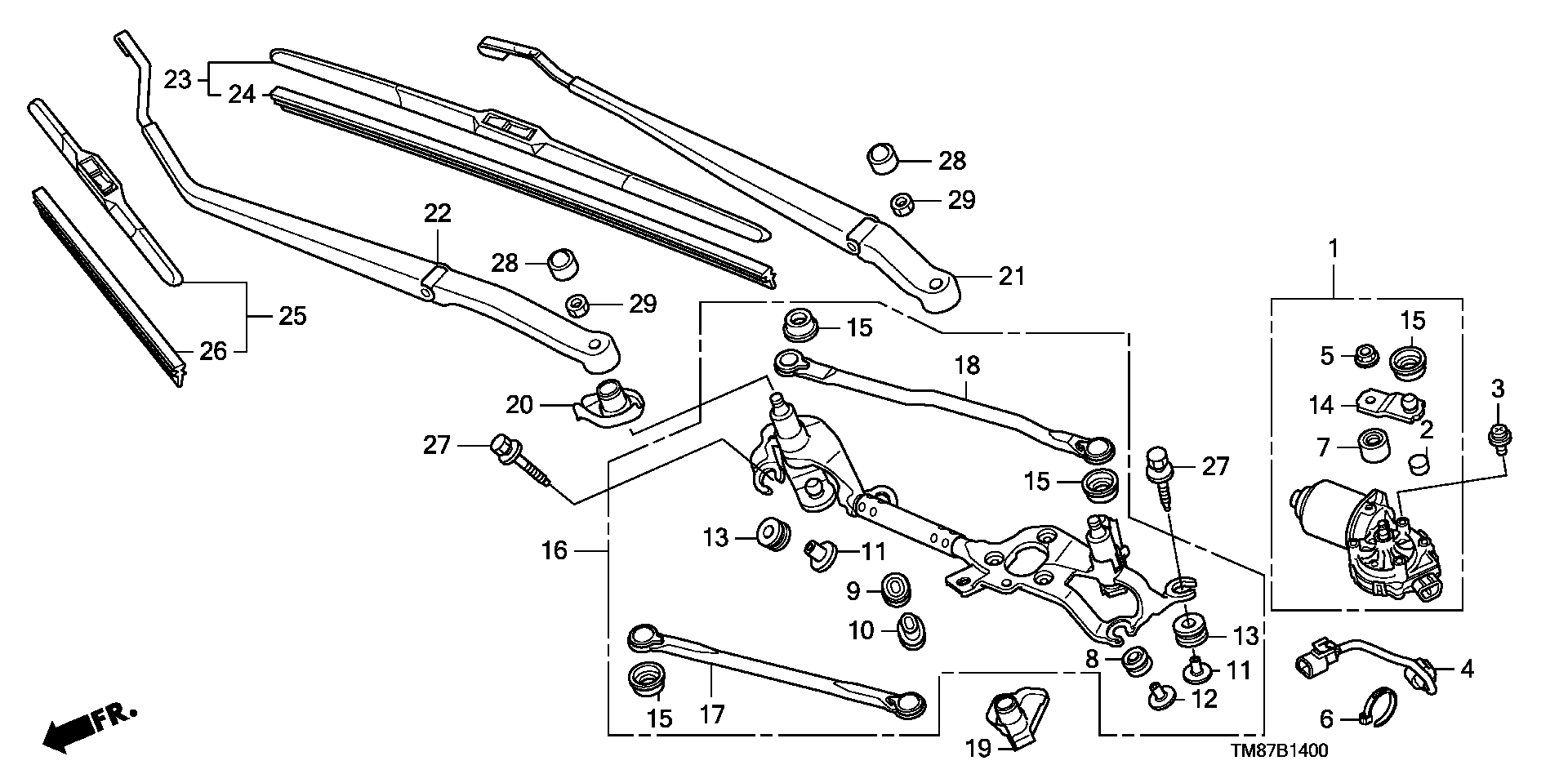 Honda 76622-SMA-004 - Pyyhkijänsulka inparts.fi