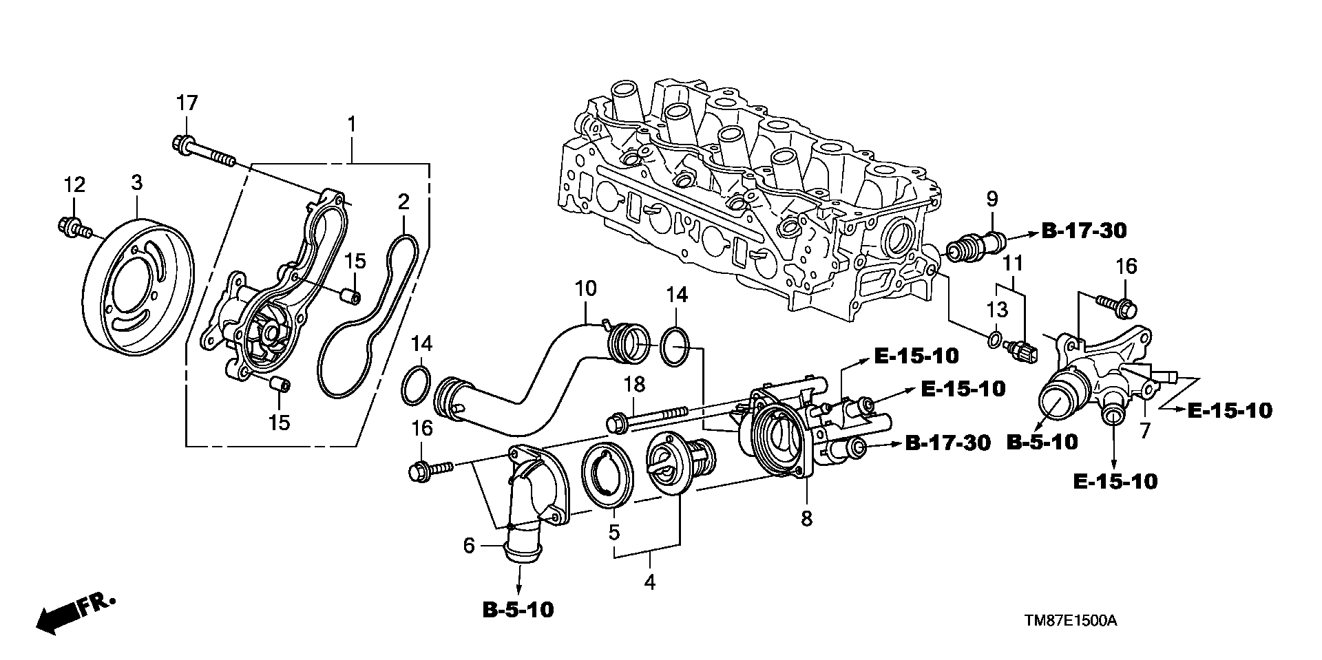 Honda 19301-RP3-305 - Termostaatti, jäähdytysneste inparts.fi