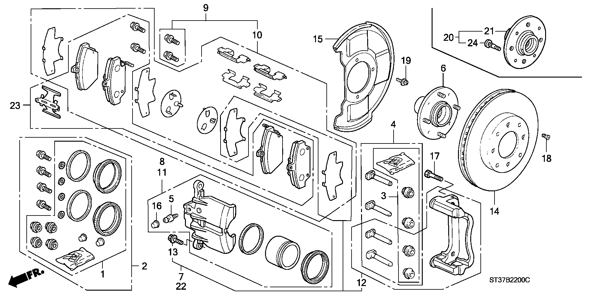 Honda 45013ST3E00 - Jarrusatula inparts.fi