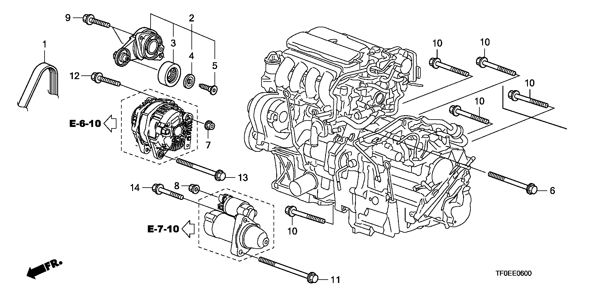 Honda 31110-RB0-G01 - Moniurahihna inparts.fi