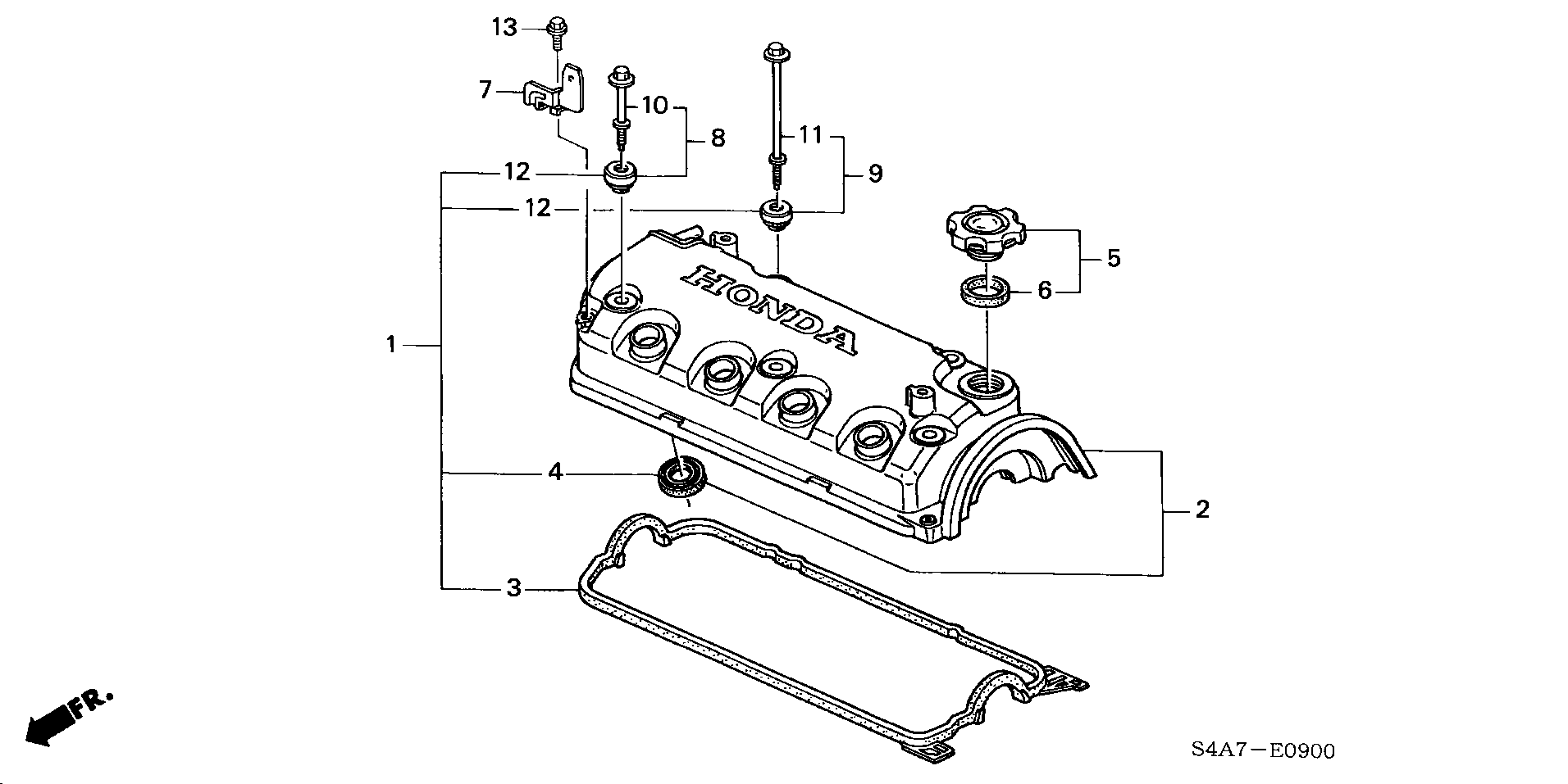 Honda 12341-P1J-E00 - Tiiviste, venttiilikoppa inparts.fi