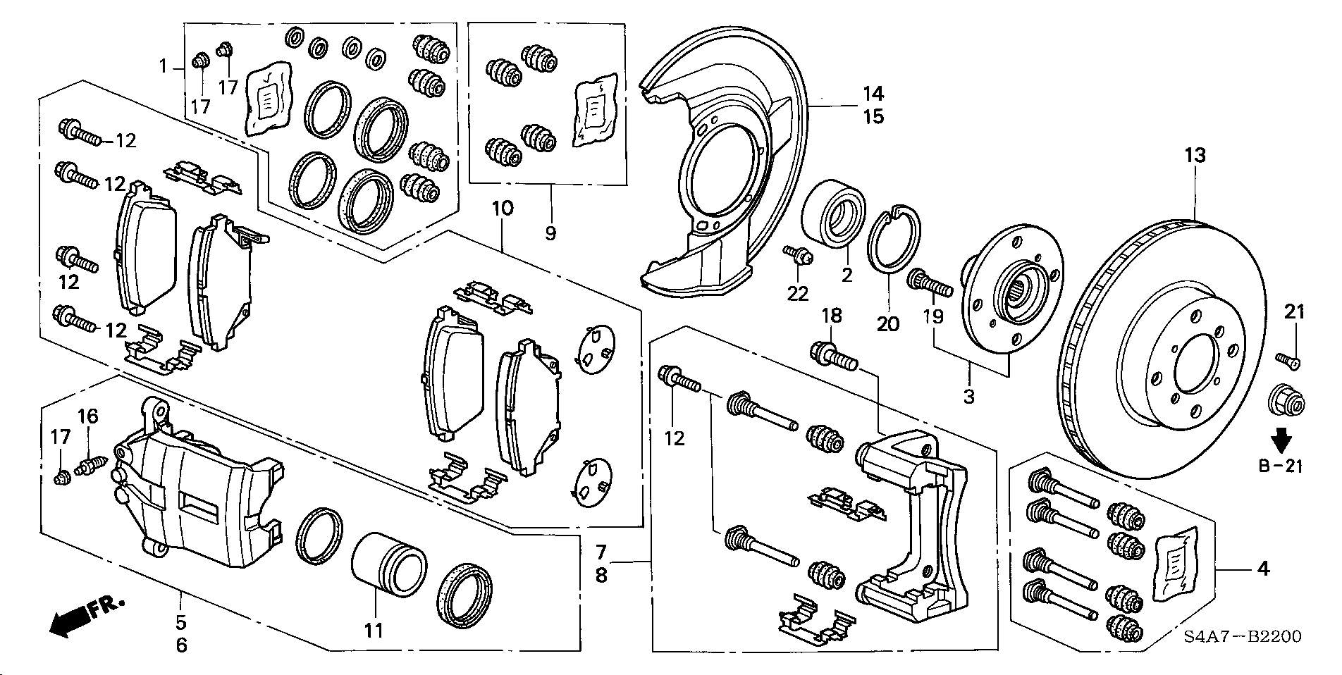 Honda 45251S1AG60 - Jarrulevy inparts.fi