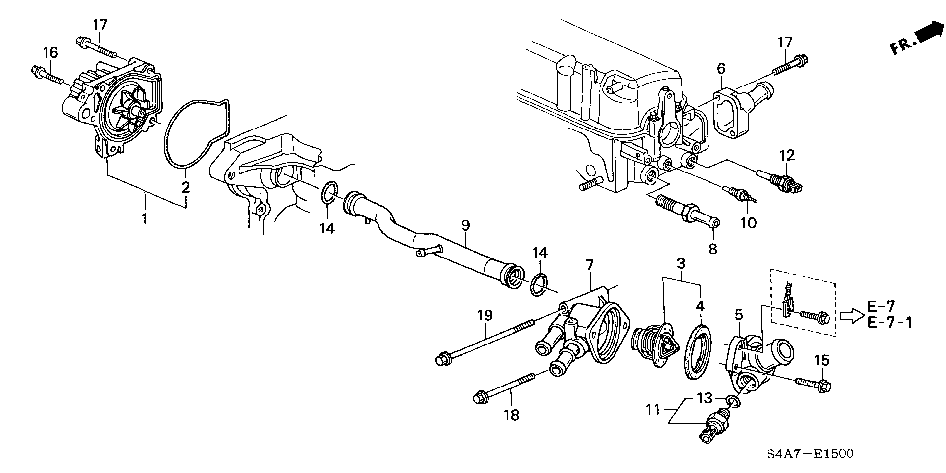 Honda 37870-PDF-E01 - Tunnistin, jäähdytysnesteen lämpötila inparts.fi