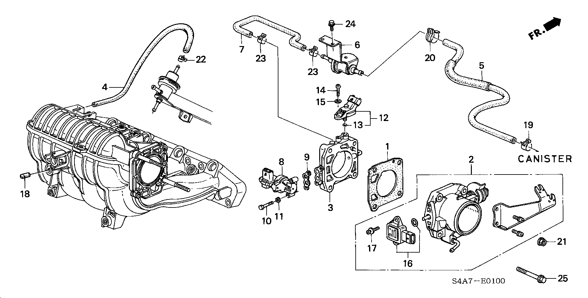 Honda 37890-PDF-E01 - Tunnistin, kaasuläppä inparts.fi