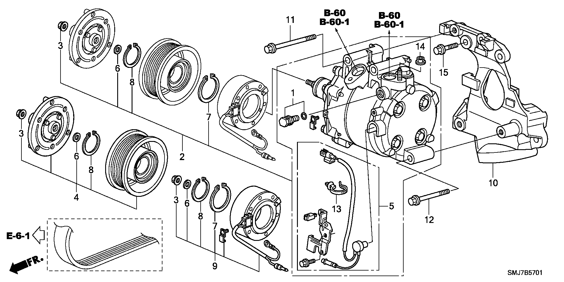 Honda 38900RNCZ51 - Magneettikytkin, ilmastointikompressori inparts.fi